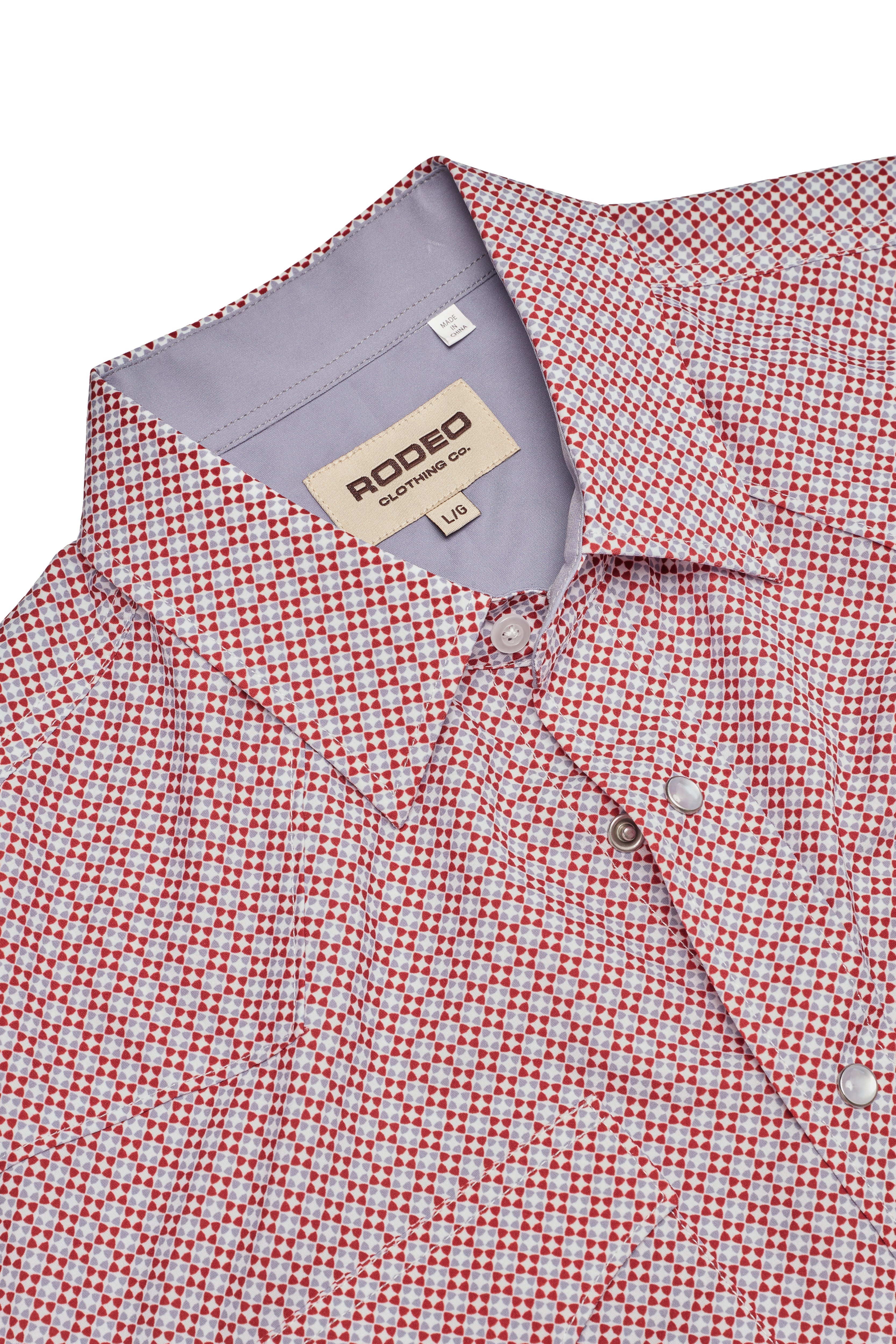 Men's Western Pearl Snap Aztec Print Shirt-MPS110S-1172