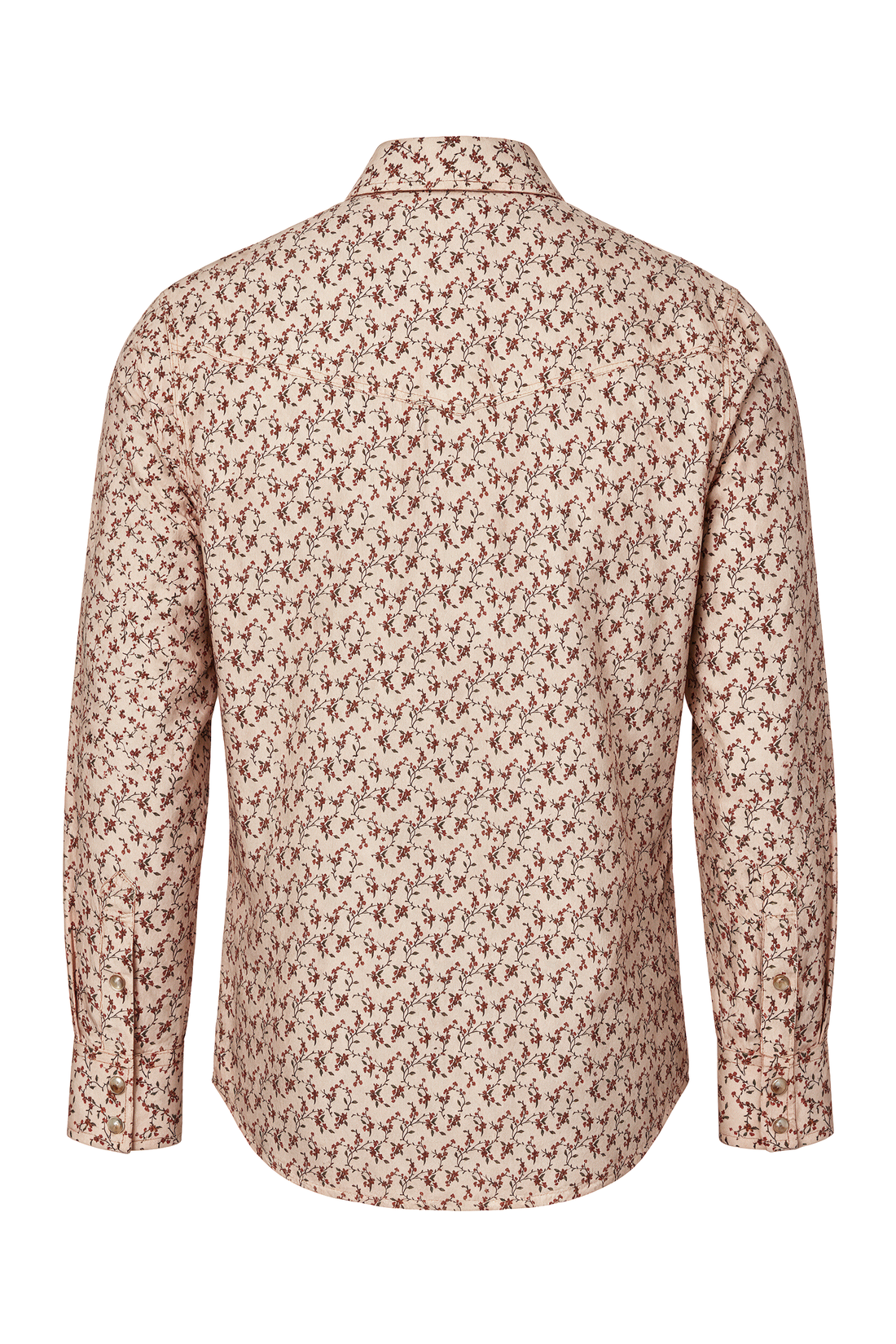 Men's Western Pearl Snap Print Shirt-PS100L-1122
