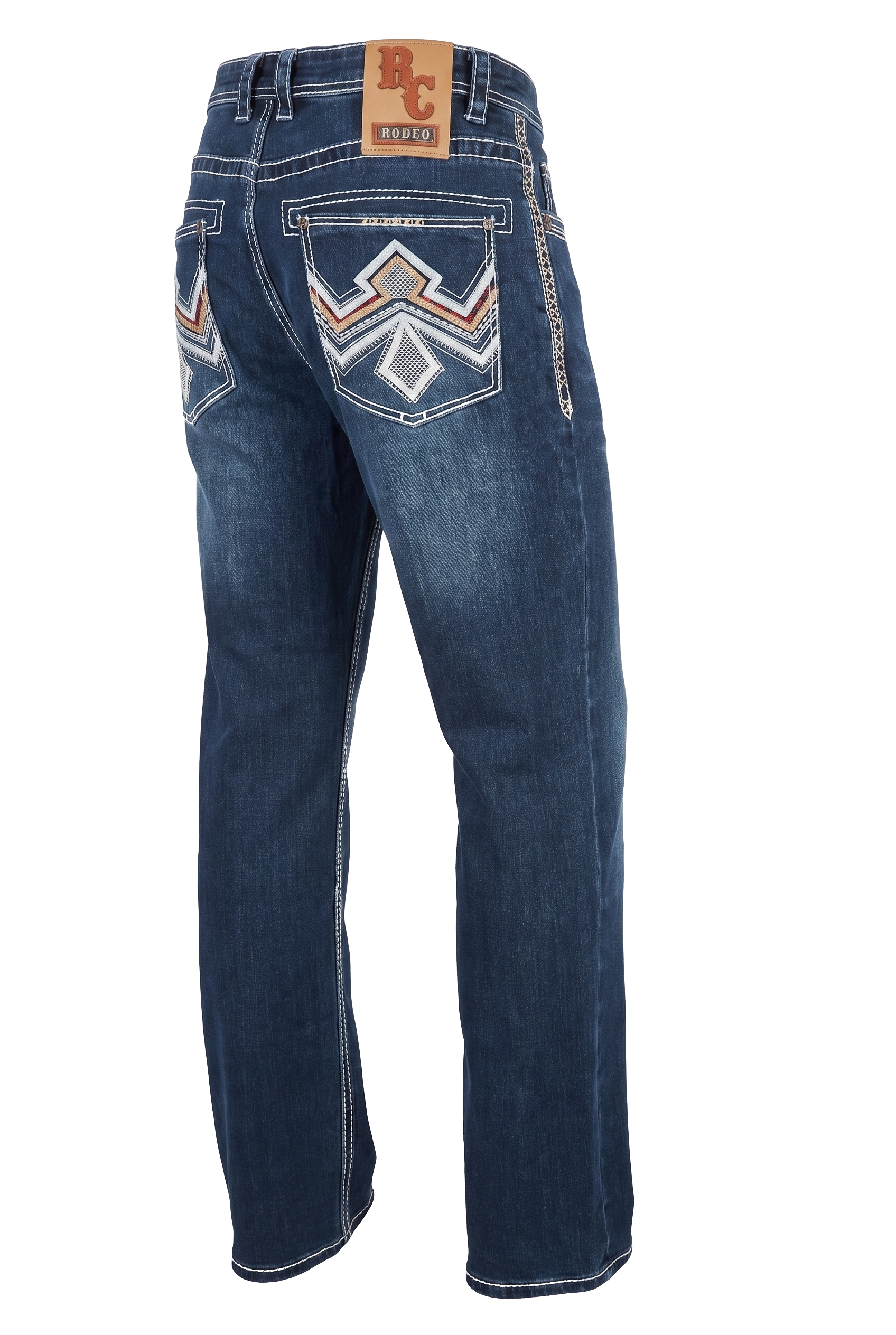 MEN'S COTTON/SPANDEX STRETCH FANCY SLIM STRAIGHT JEANS-RP500-520