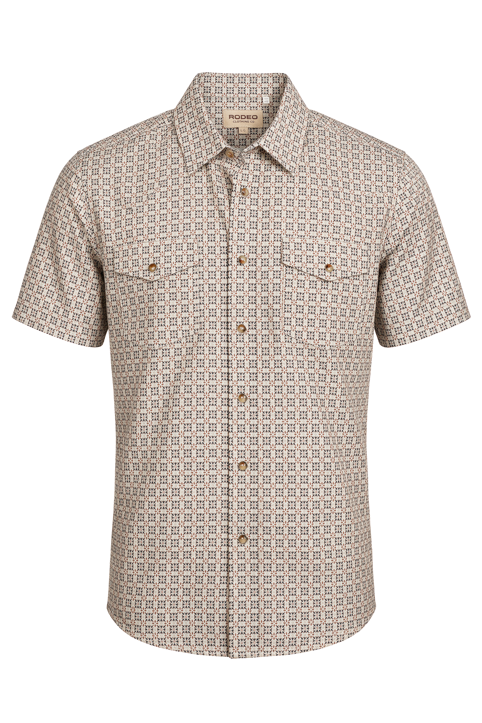 Men’s UPF 50+ Sun Protection Short Sleeve Western Shirt-RT101S-1141