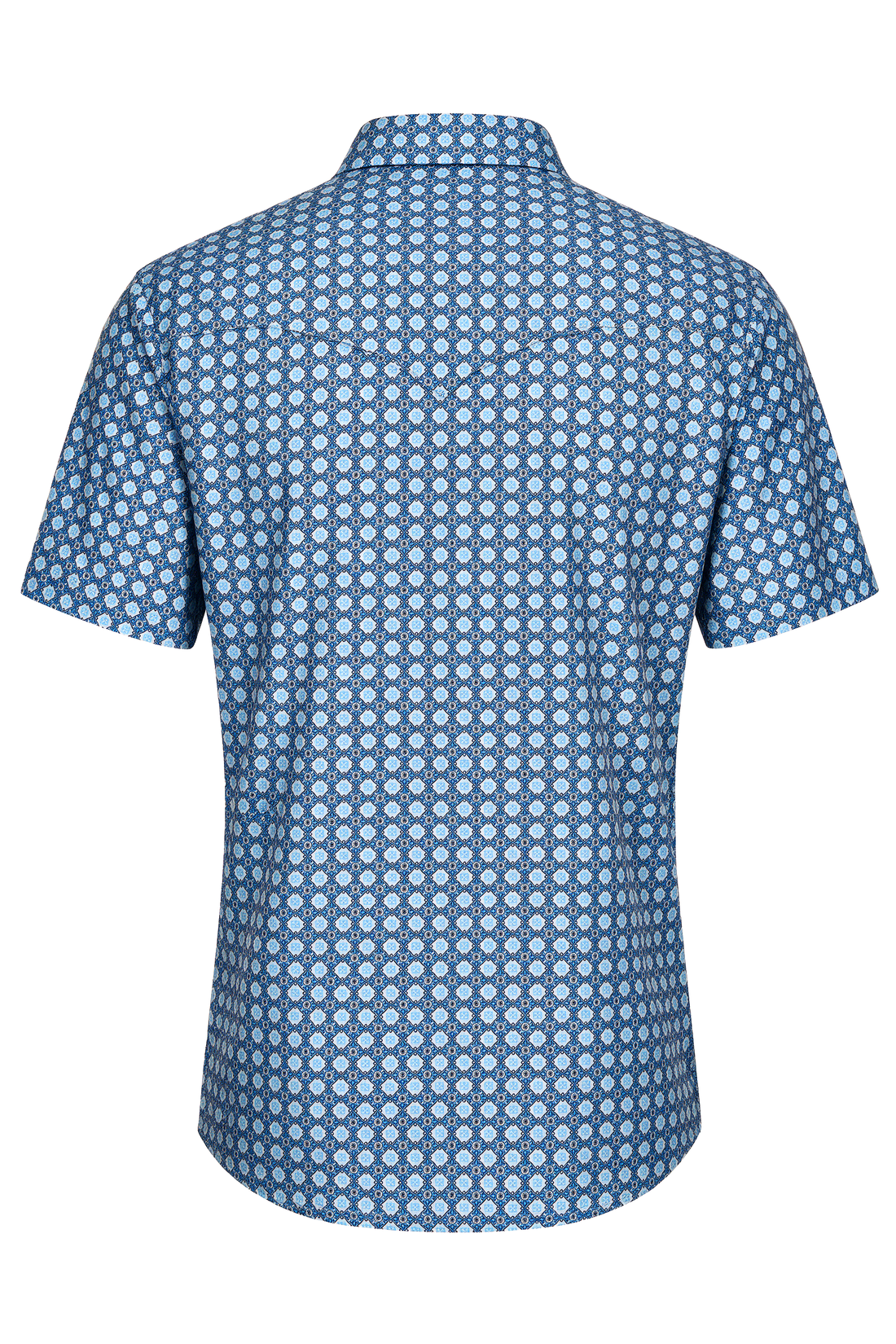 Men's Western Pearl Snap Aztec Print Shirt-MPS110S-1169
