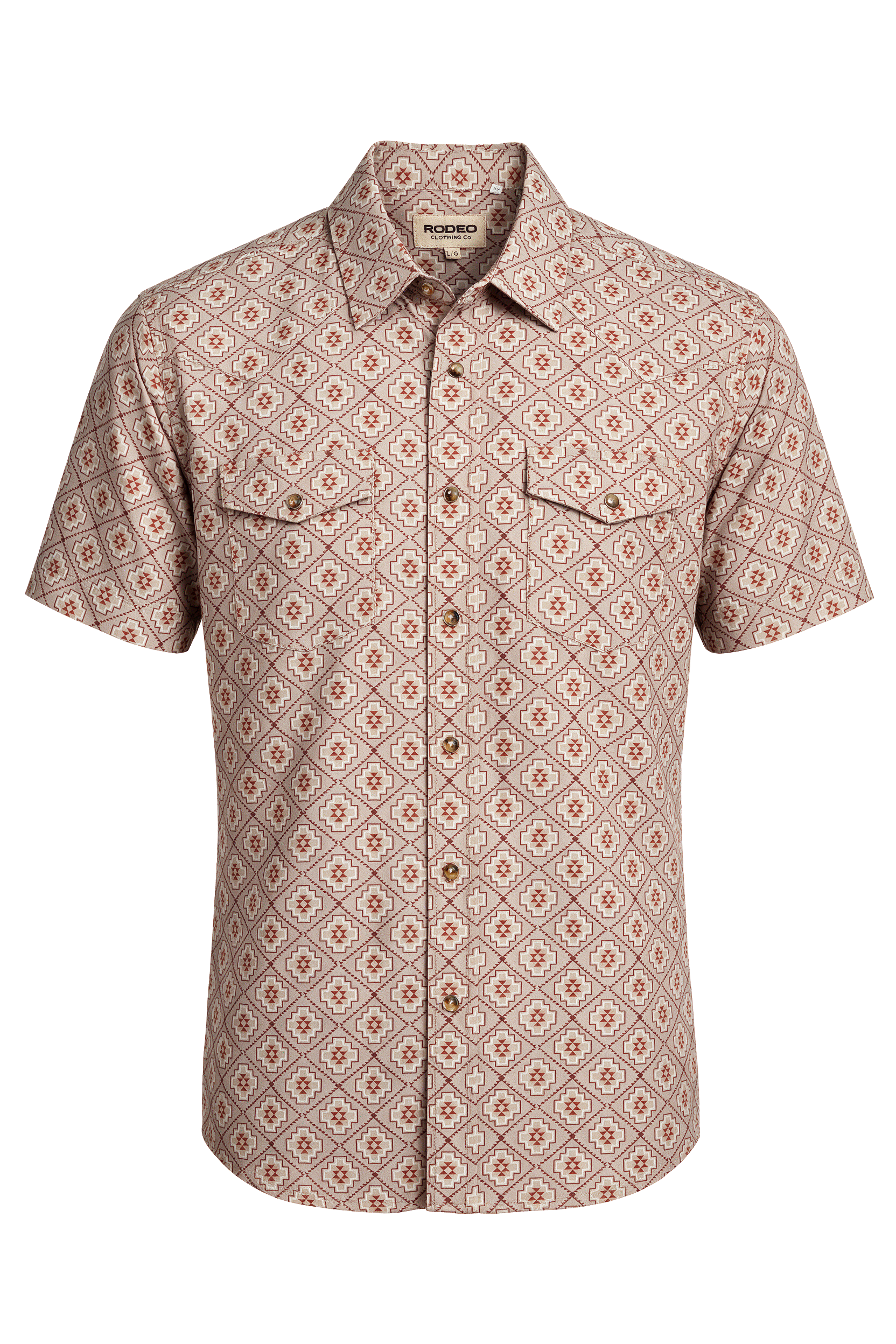 Men’s UPF 50+ Sun Protection Short Sleeve Western Shirt-RT101S-1175