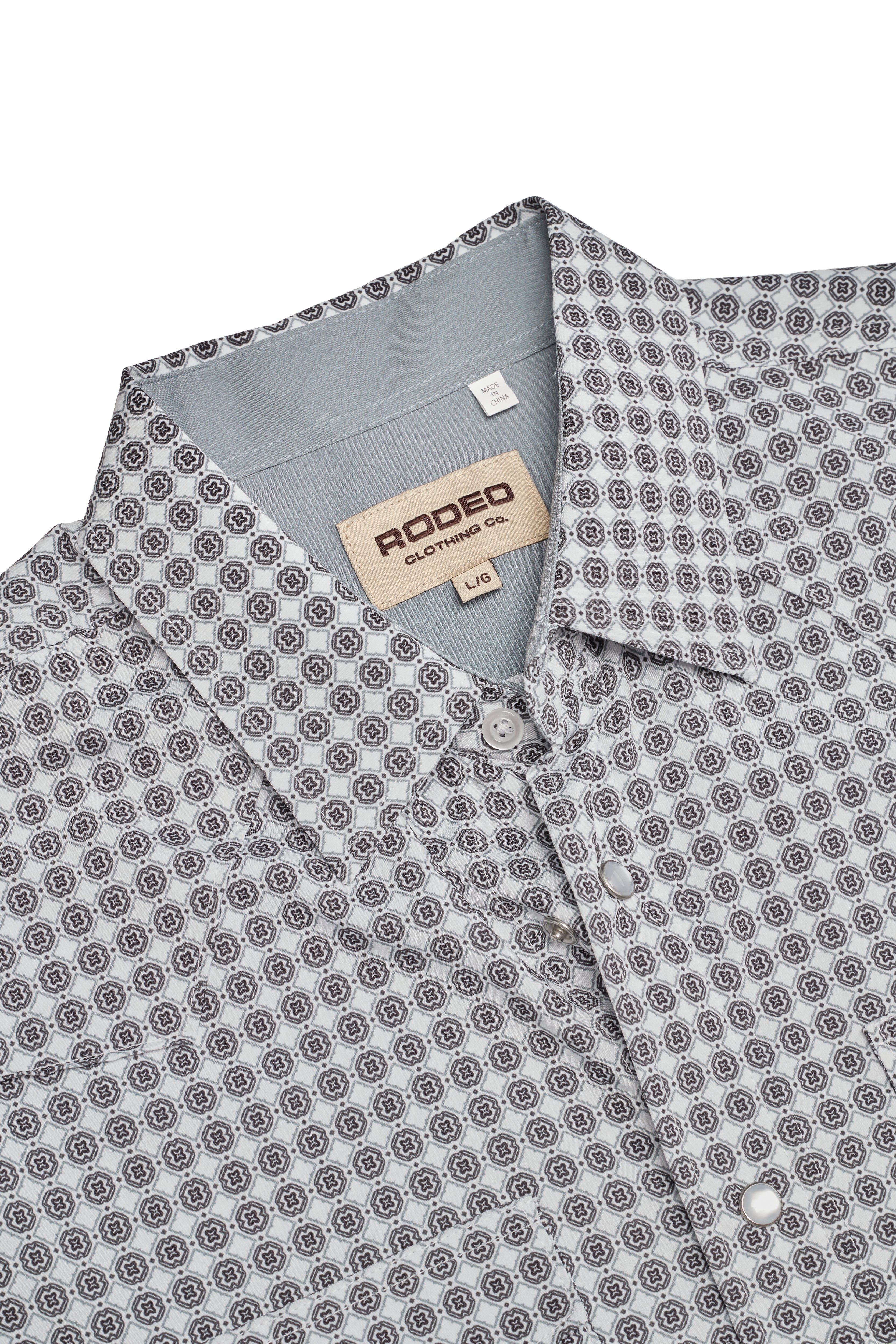 Men's Western Pearl Snap Aztec Print Shirt-MPS110L-1155