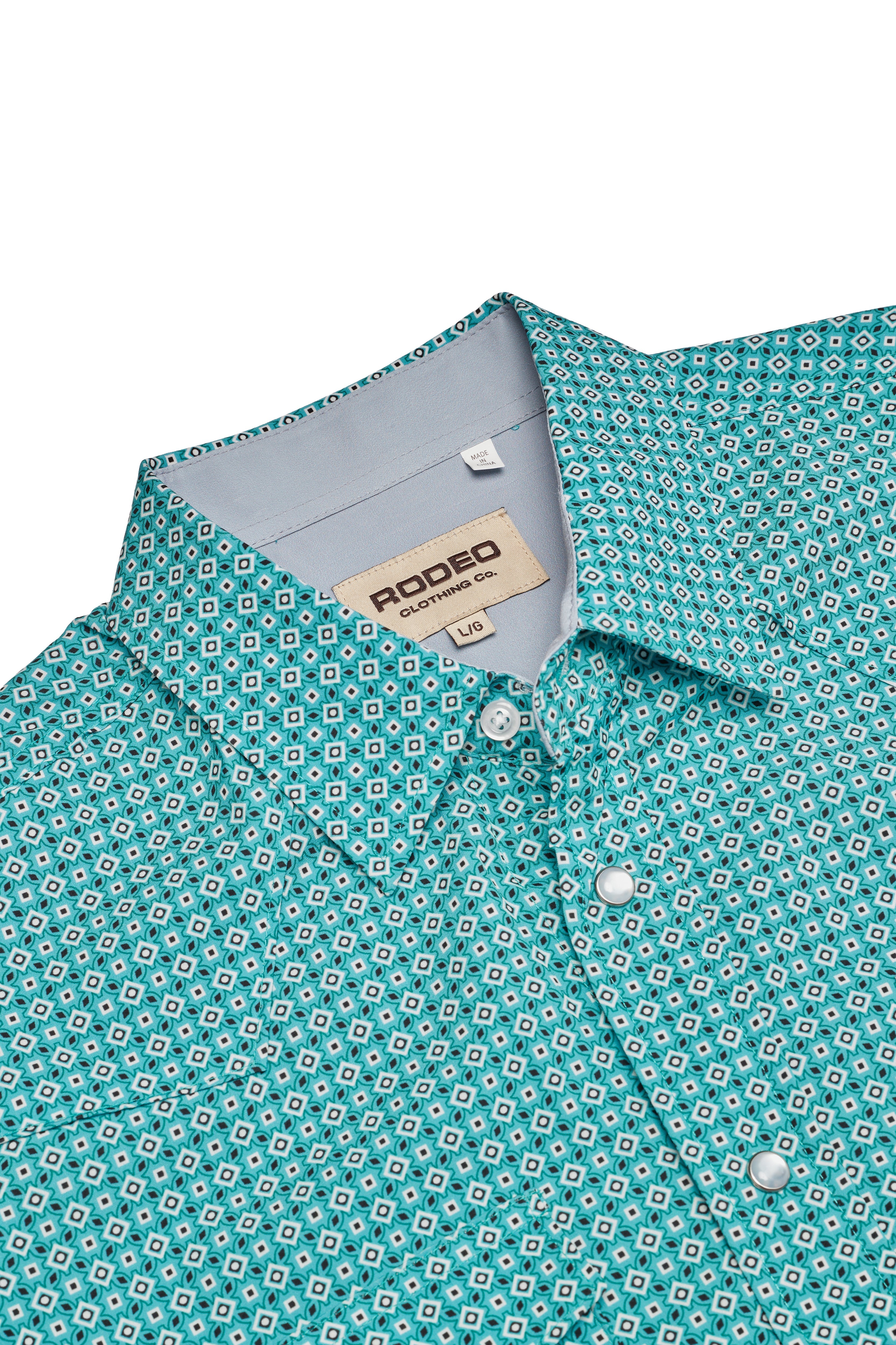 Men's Western Pearl Snap Aztec Print Shirt-MPS110L-1159