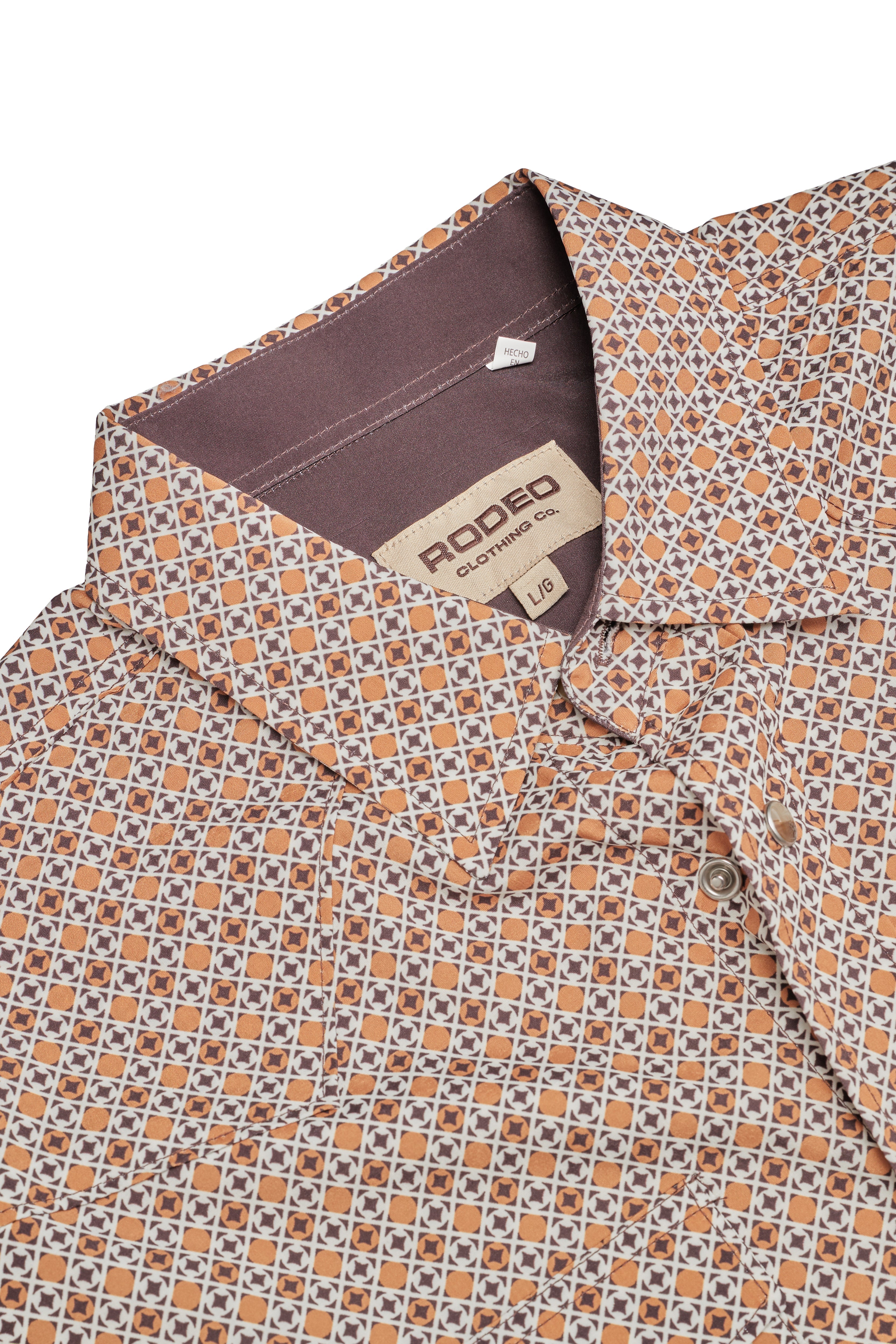 Men's Western Pearl Snap Aztec Print Shirt-MPS110L-1160