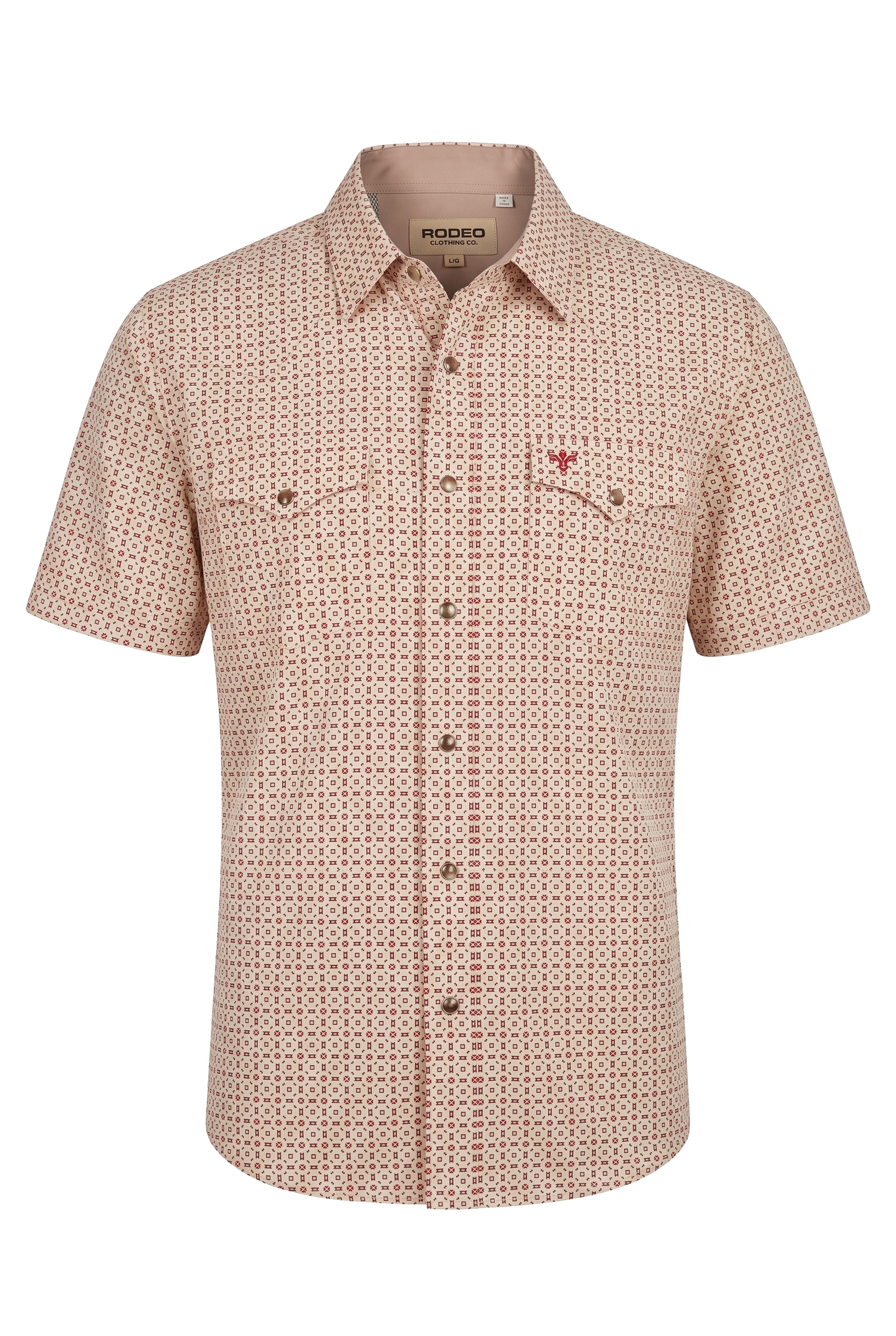 Men's Western Pearl Snap Aztec Print Shirt-MPS110S-1170