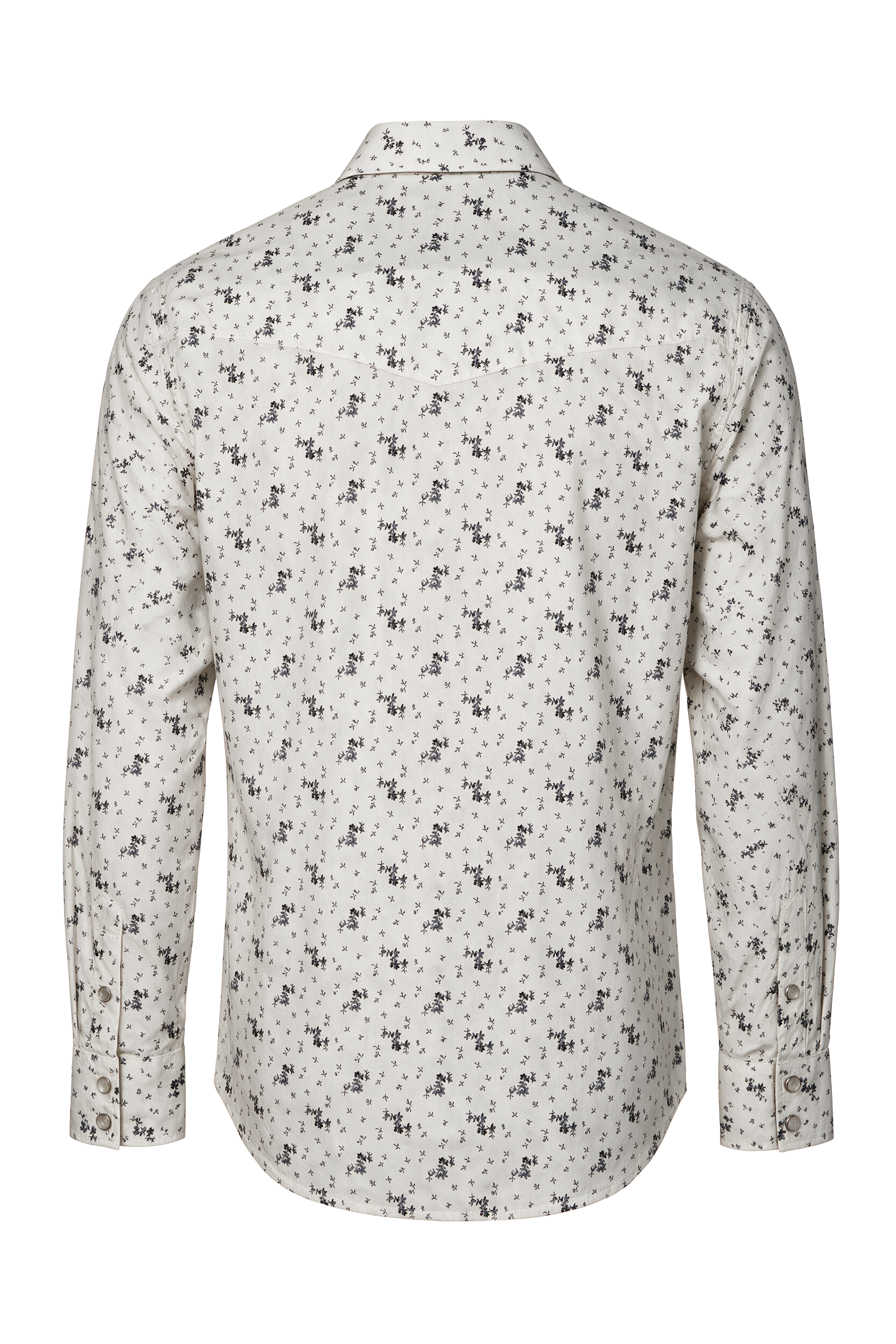 Men's Western Pearl Snap Print Shirt-PS100L-1121