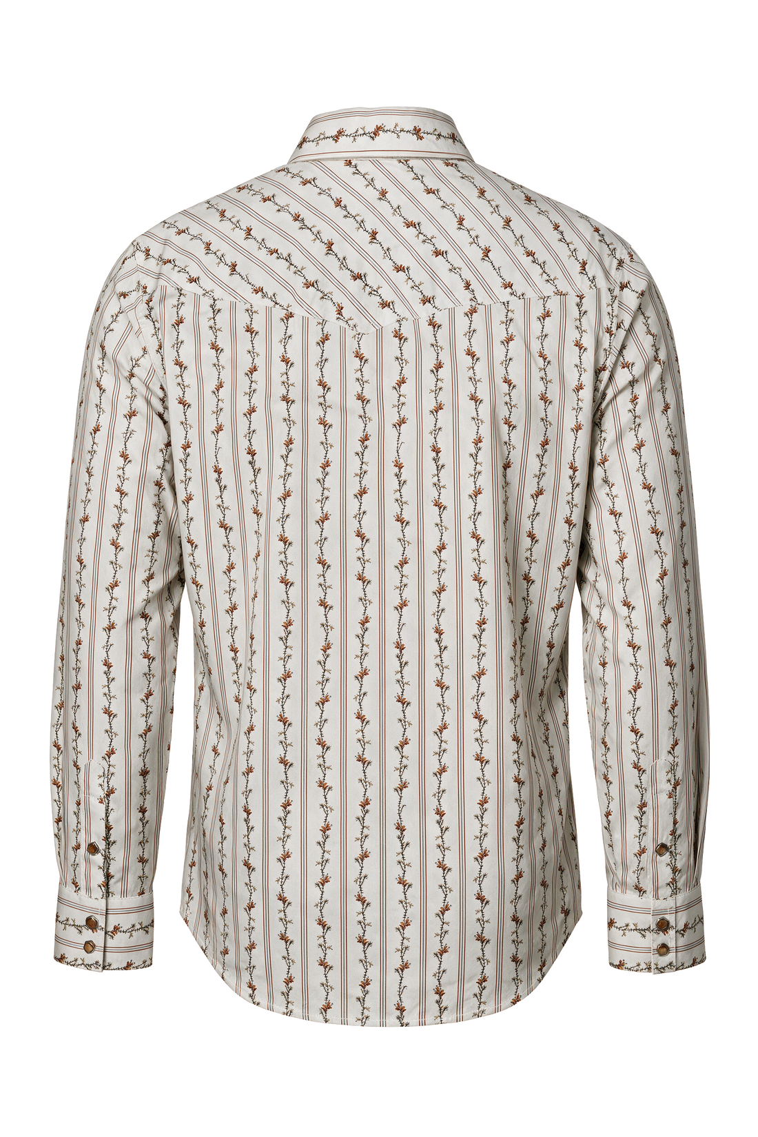 Men's Western Pearl Snap Print Shirt-PS100L-1131