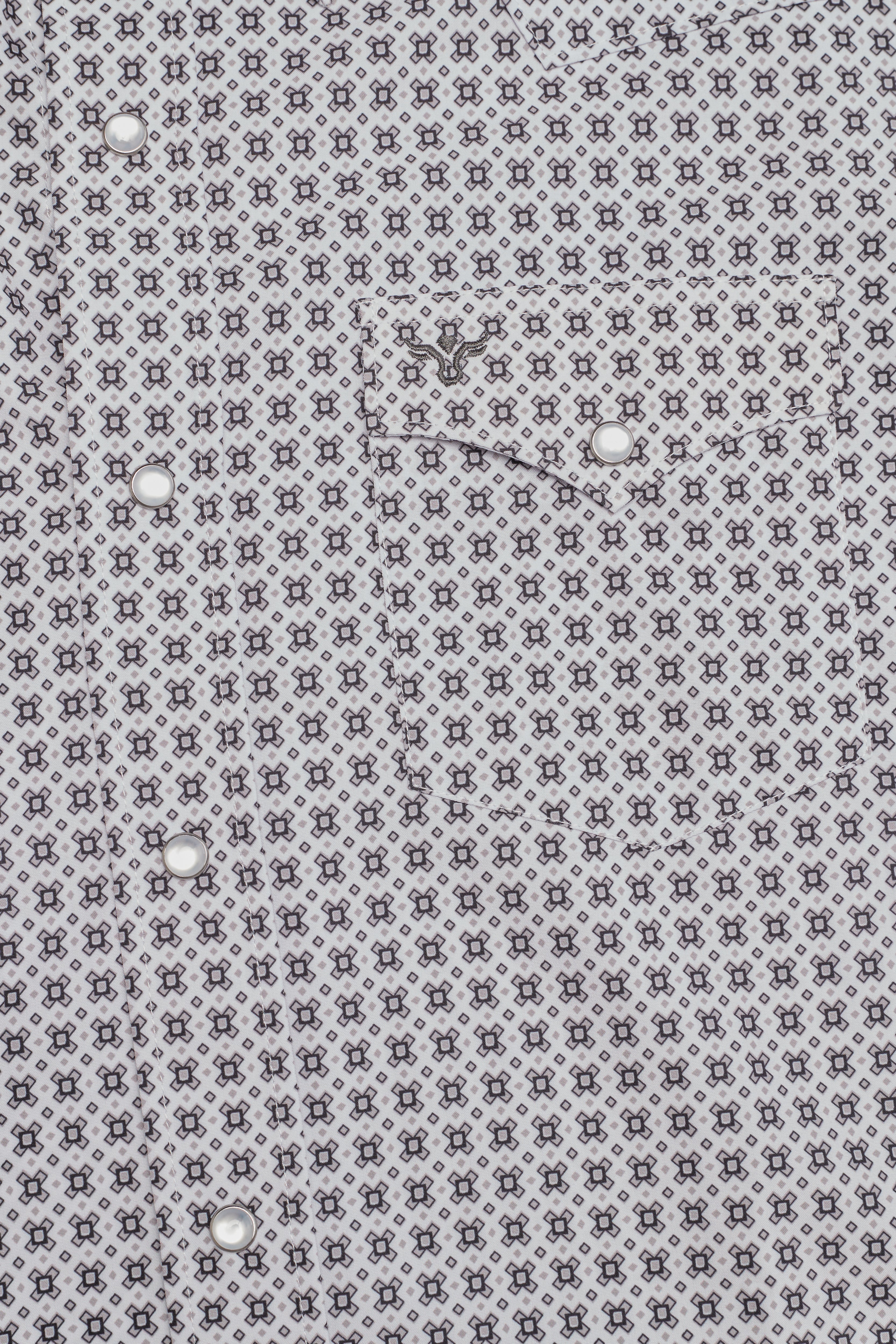 Men's Western Pearl Snap Aztec Print Shirt-MPS110S-1103