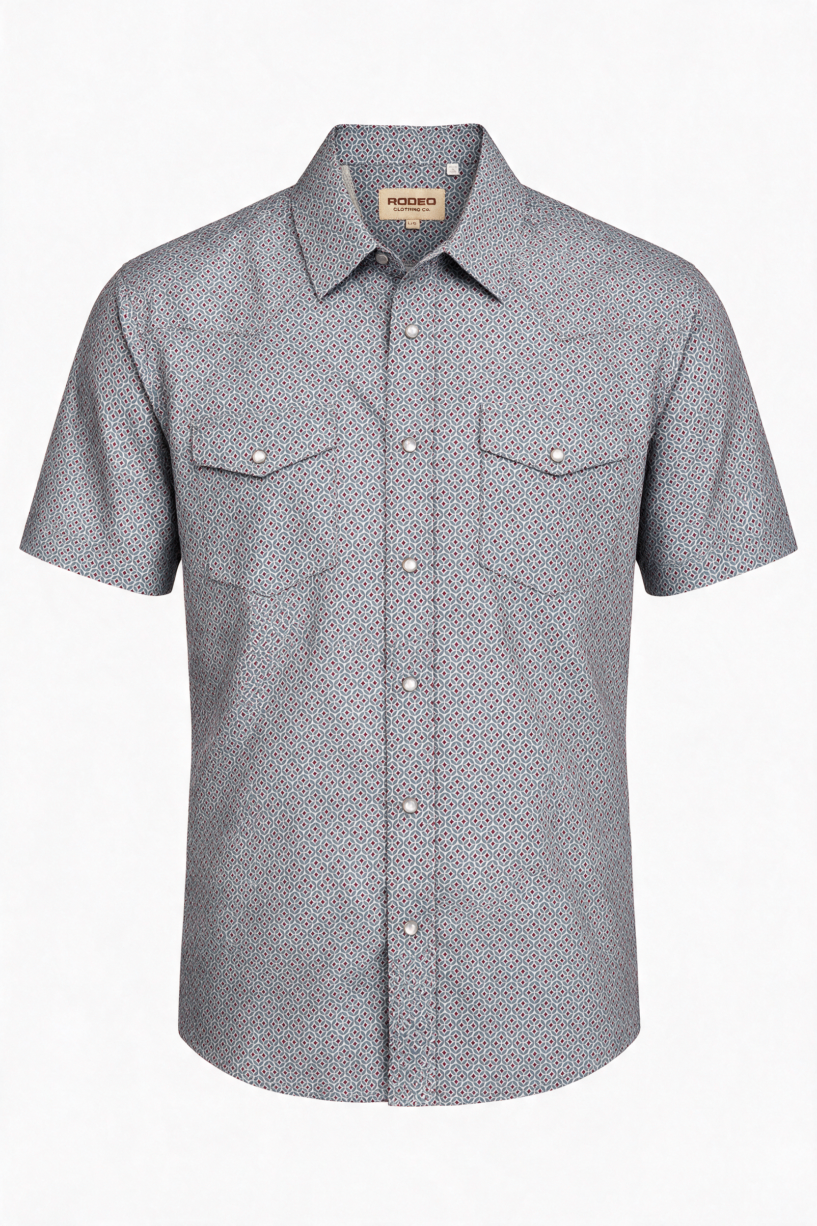 Men’s UPF 50+ Sun Protection Short Sleeve Western Shirt-RT101S-1138