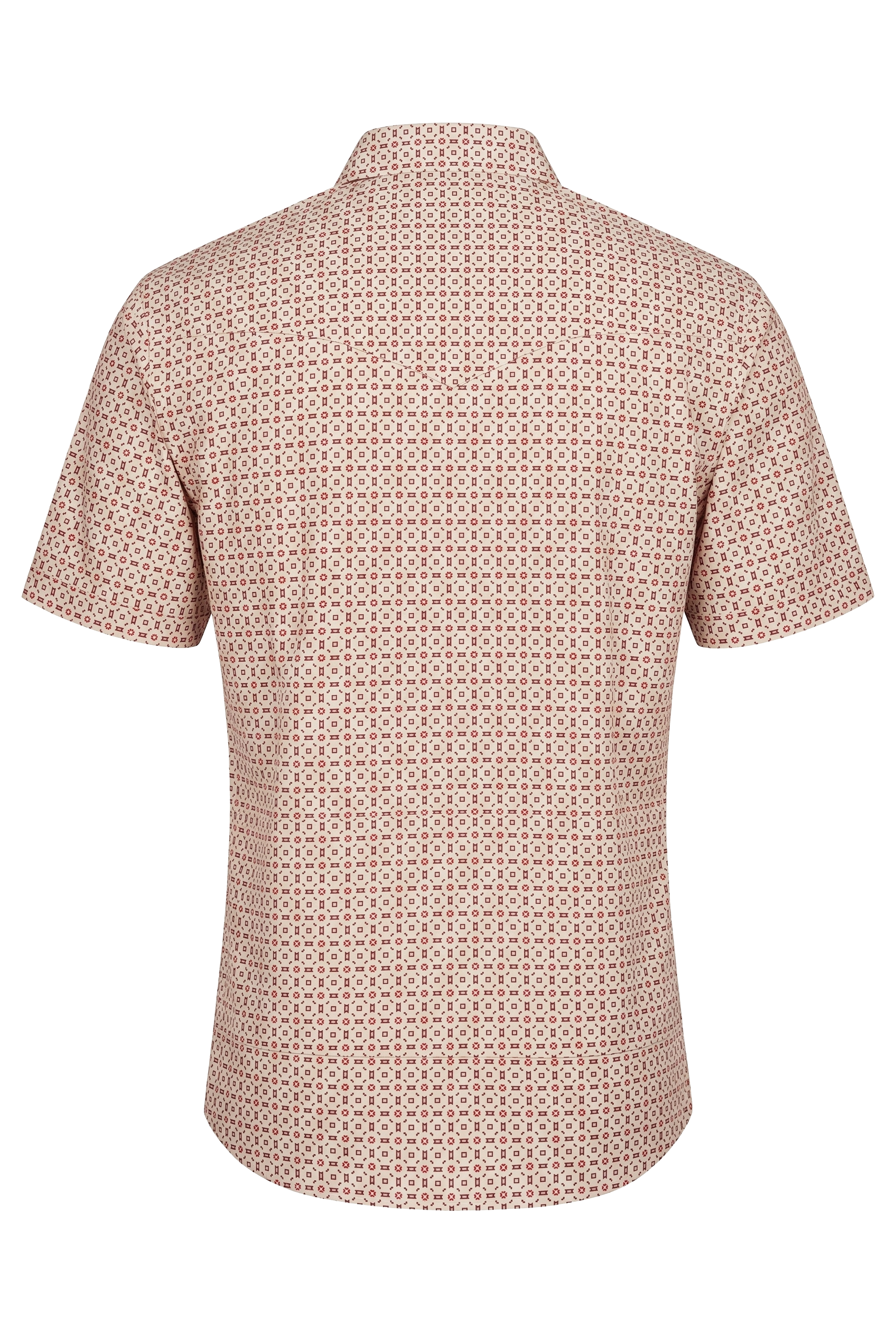 Men's Western Pearl Snap Aztec Print Shirt-MPS110S-1170