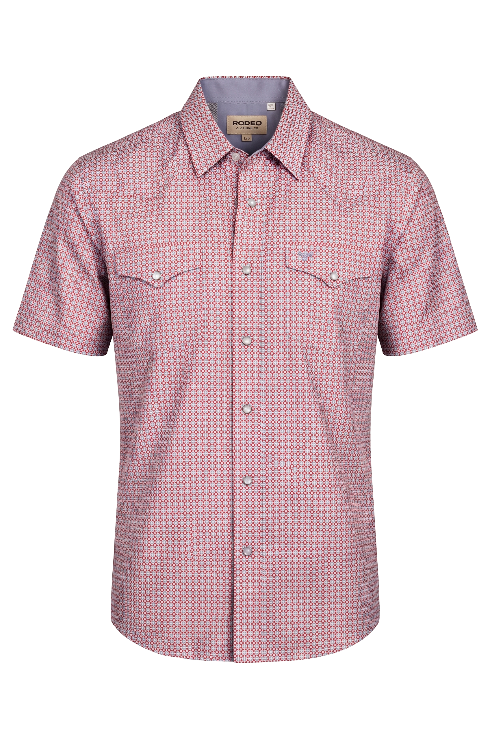 Men's Western Pearl Snap Aztec Print Shirt-MPS110S-1172