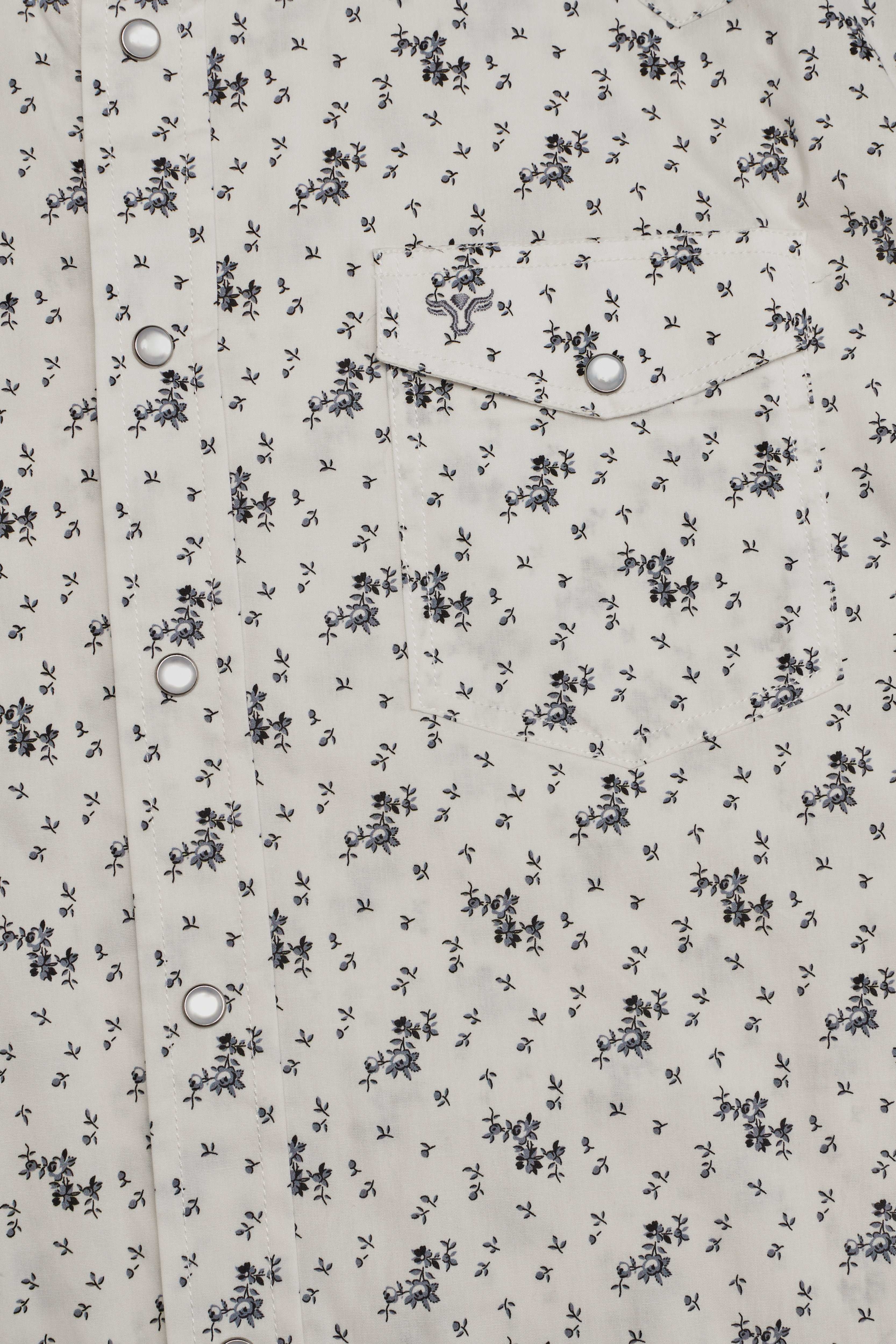 Men's Western Pearl Snap Print Shirt-PS100L-1121