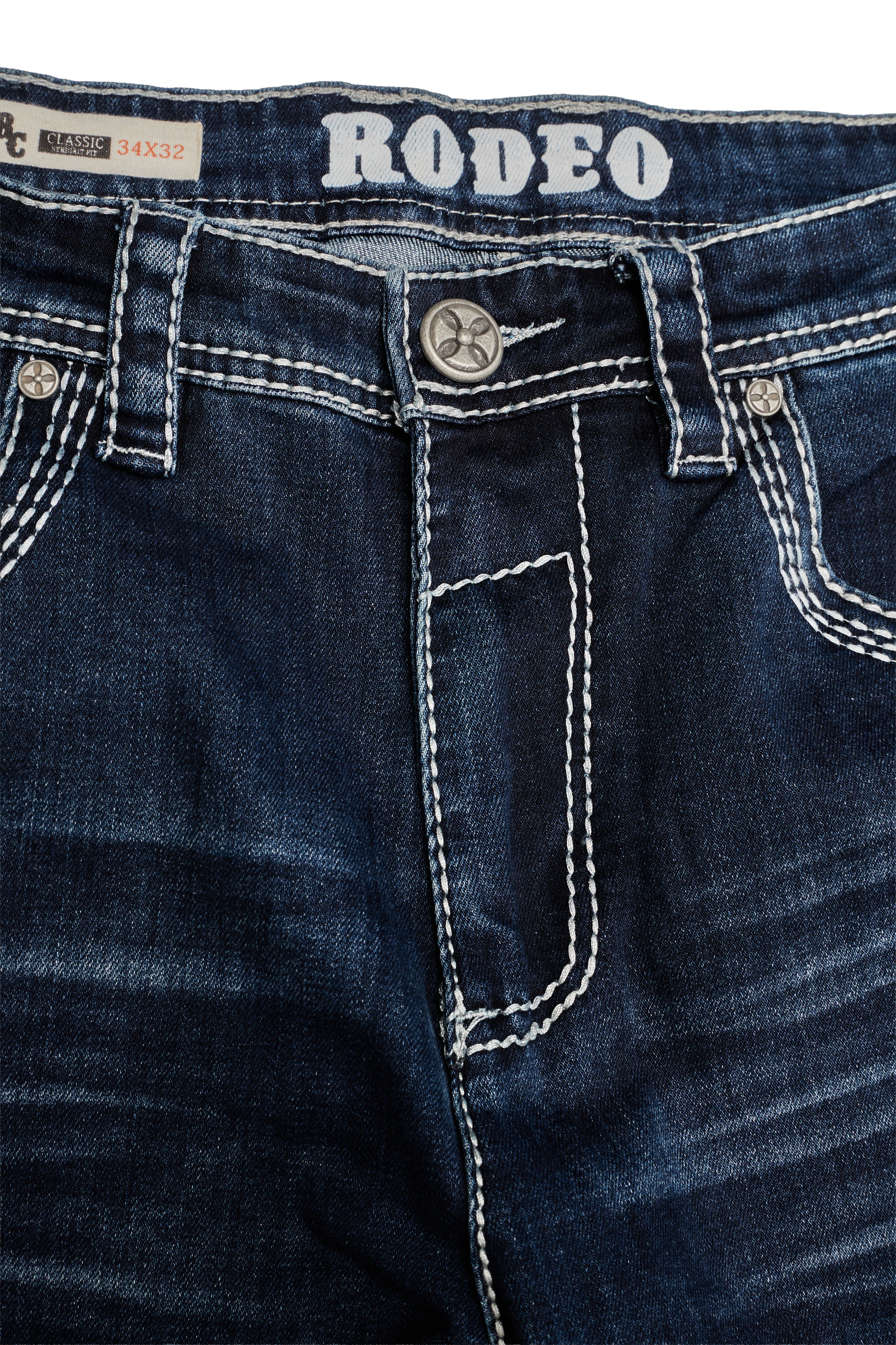 MEN'S COTTON/SPANDEX STRETCH FANCY SLIM STRAIGHT JEANS-RP500-506