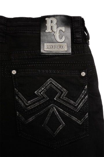 MEN'S COTTON/SPANDEX STRETCH FANCY SLIM STRAIGHT JEANS-RP500-519