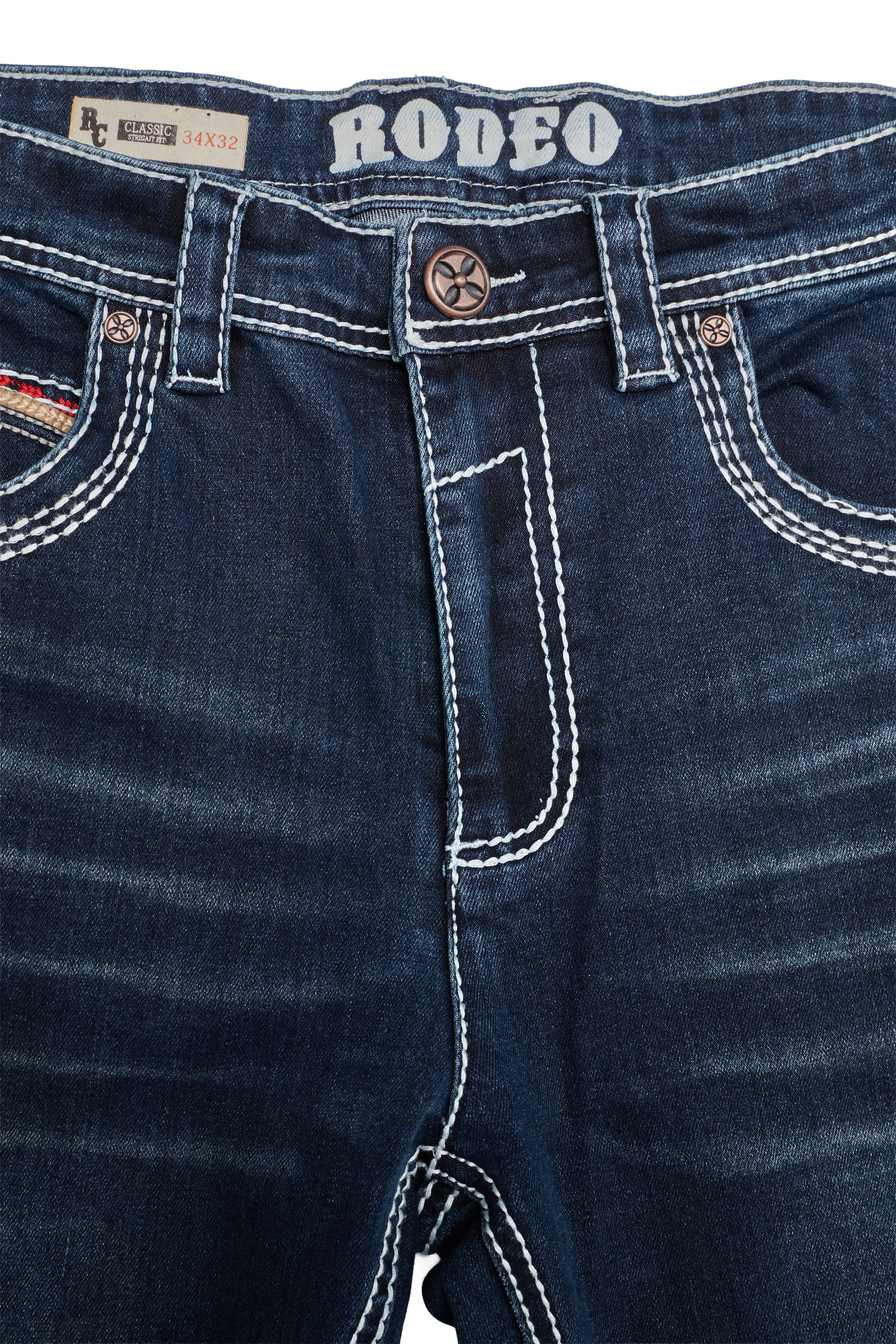 MEN'S COTTON/SPANDEX STRETCH FANCY SLIM STRAIGHT JEANS-RP500-520