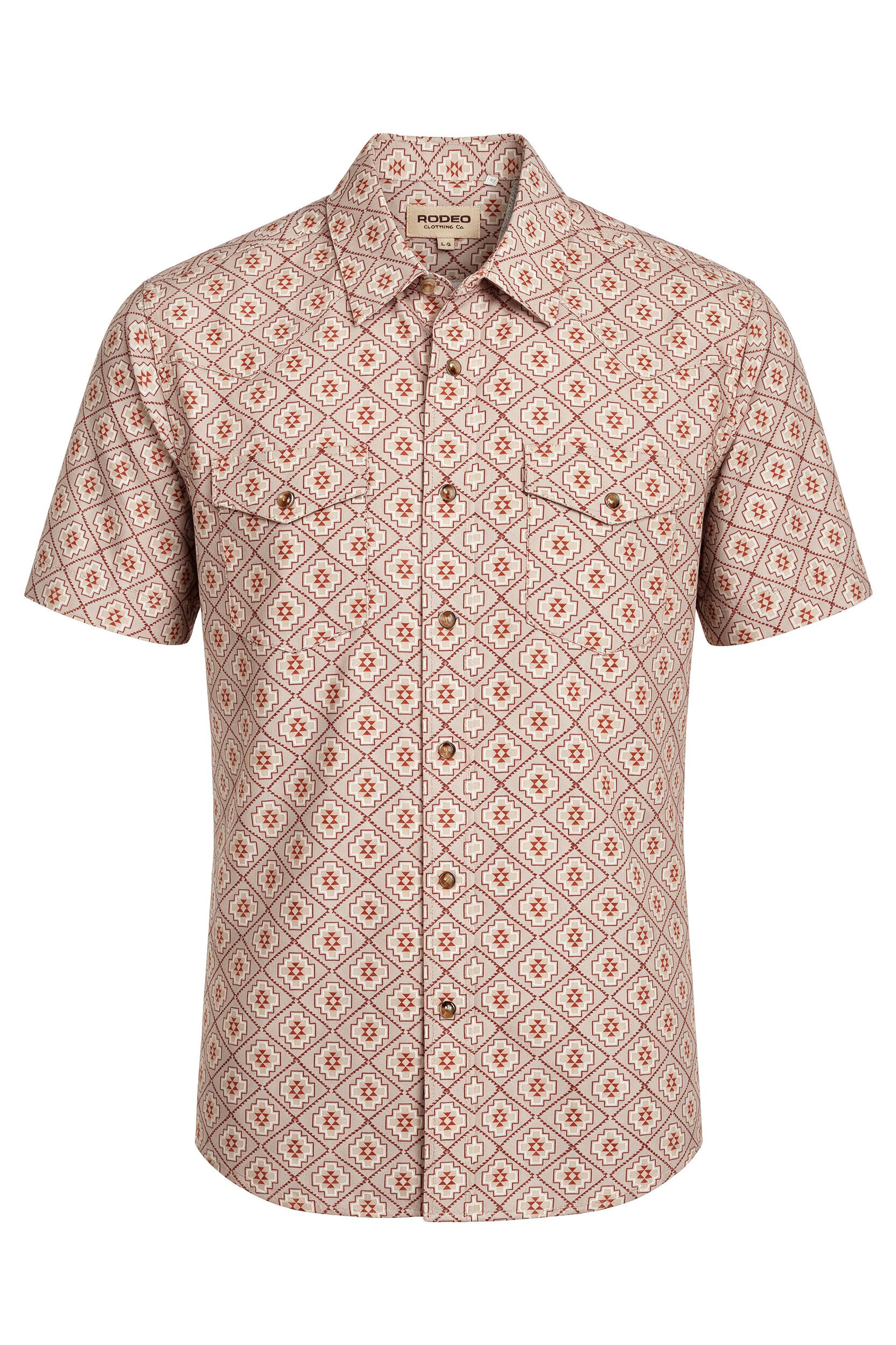 Men’s UPF 50+ Sun Protection Short Sleeve Western Shirt-RT101S-1175