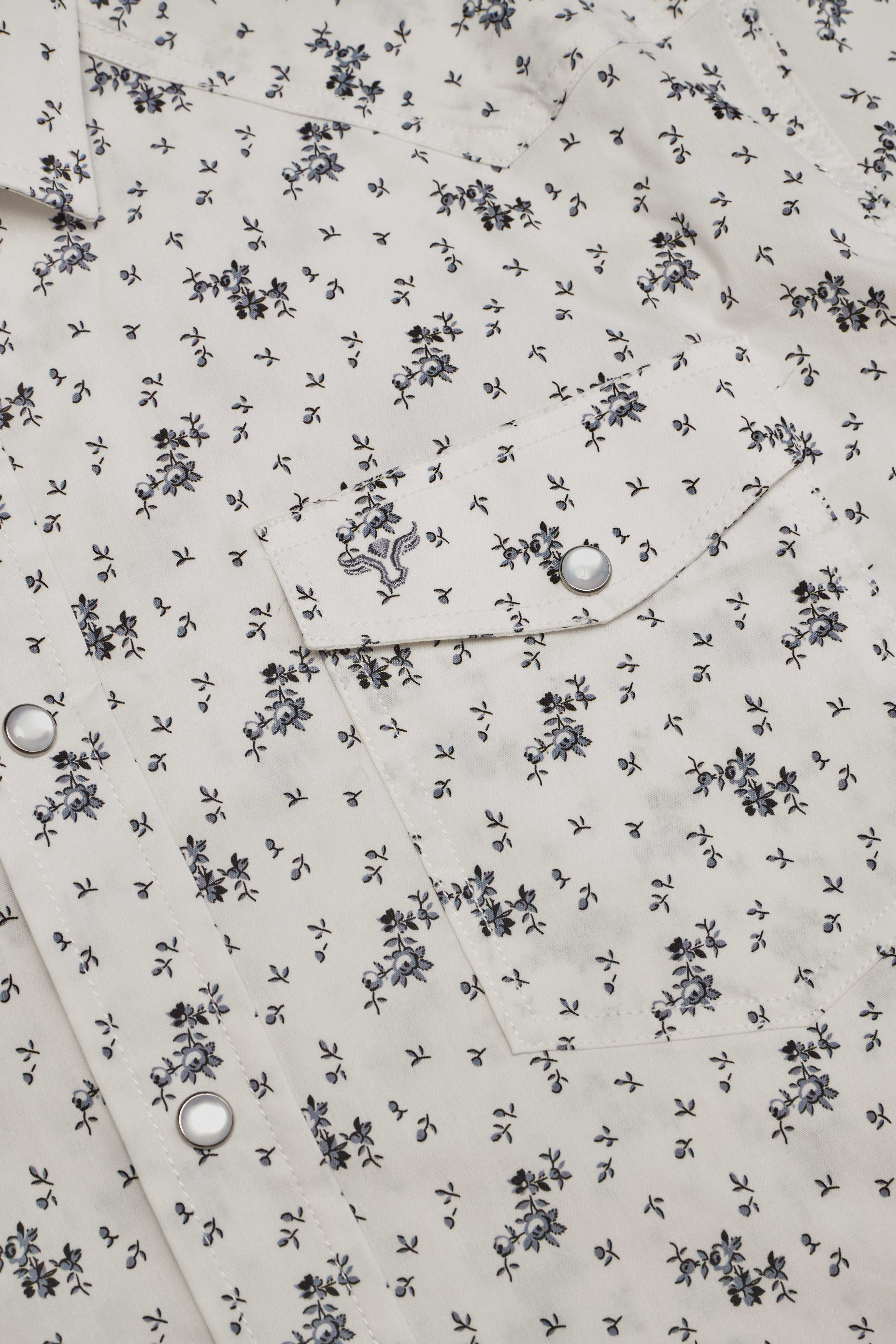 Men's Western Pearl Snap Print Shirt-PS100L-1121