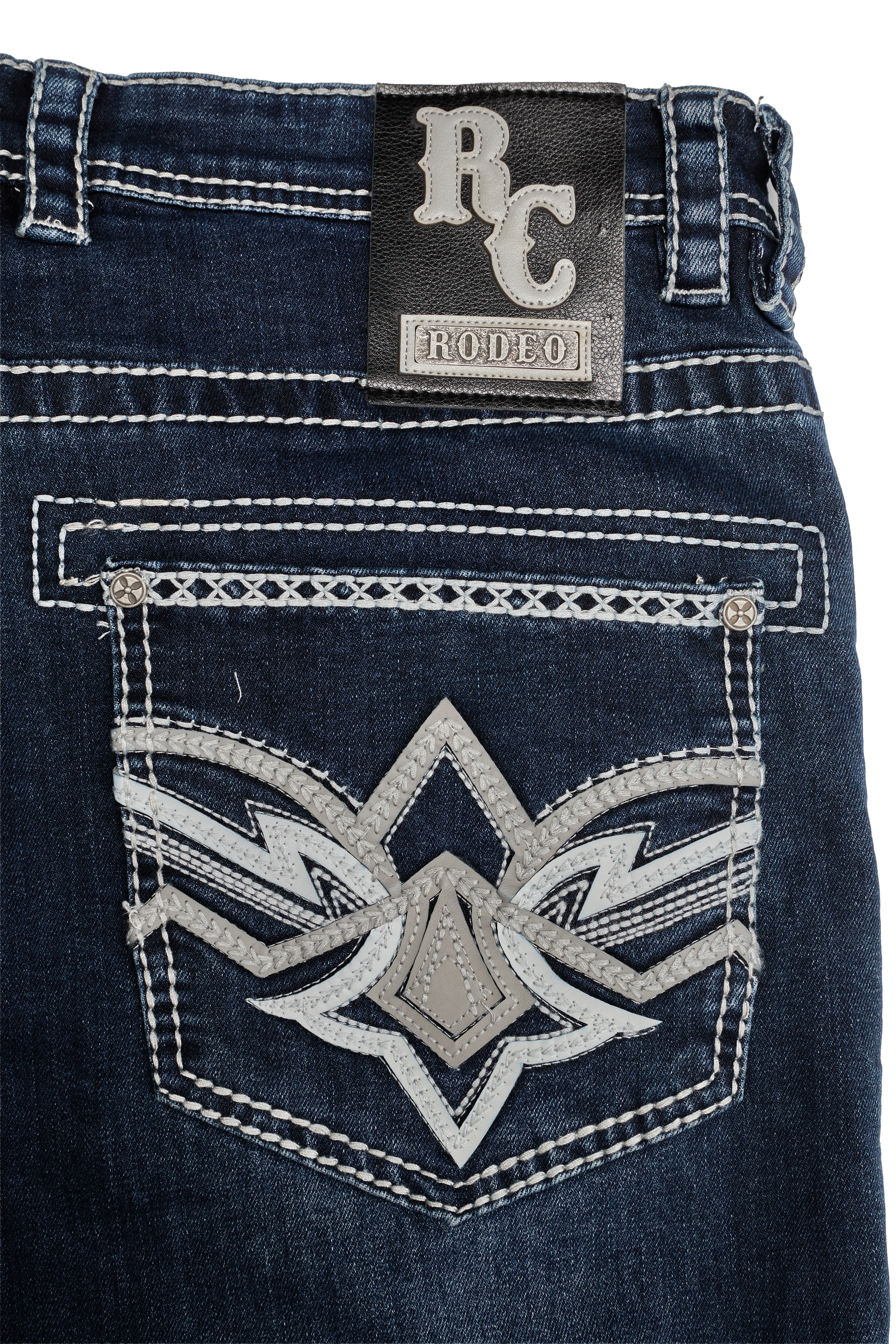 MEN'S COTTON/SPANDEX STRETCH FANCY SLIM STRAIGHT JEANS-RP500-506