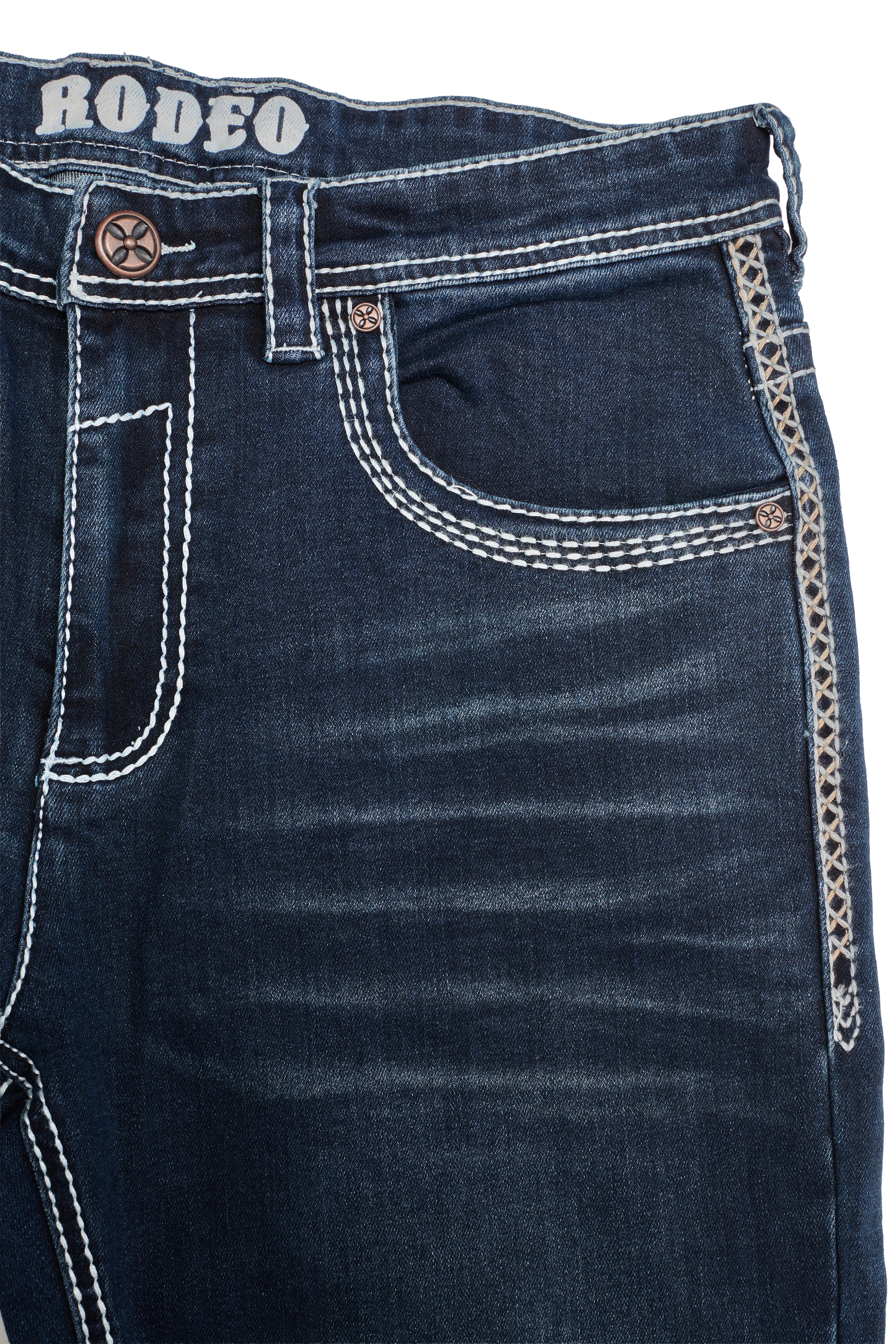 MEN'S COTTON/SPANDEX STRETCH FANCY SLIM STRAIGHT JEANS-RP500-520