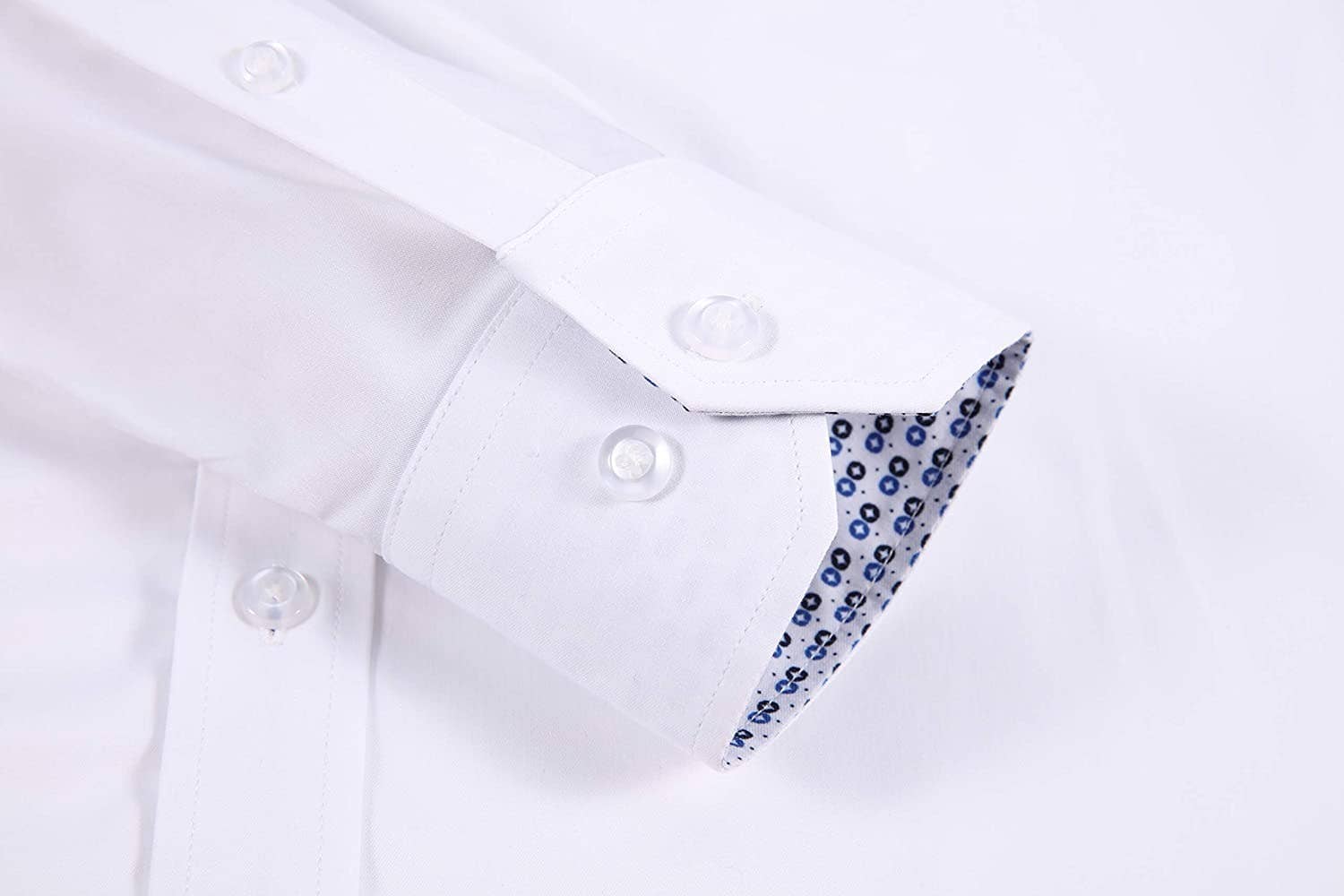 Calvetti Mens Dress Shirts Wrinkle Free Regular Long Sleeve Shirts-WHITE - Rodeo Clothing wholesale 