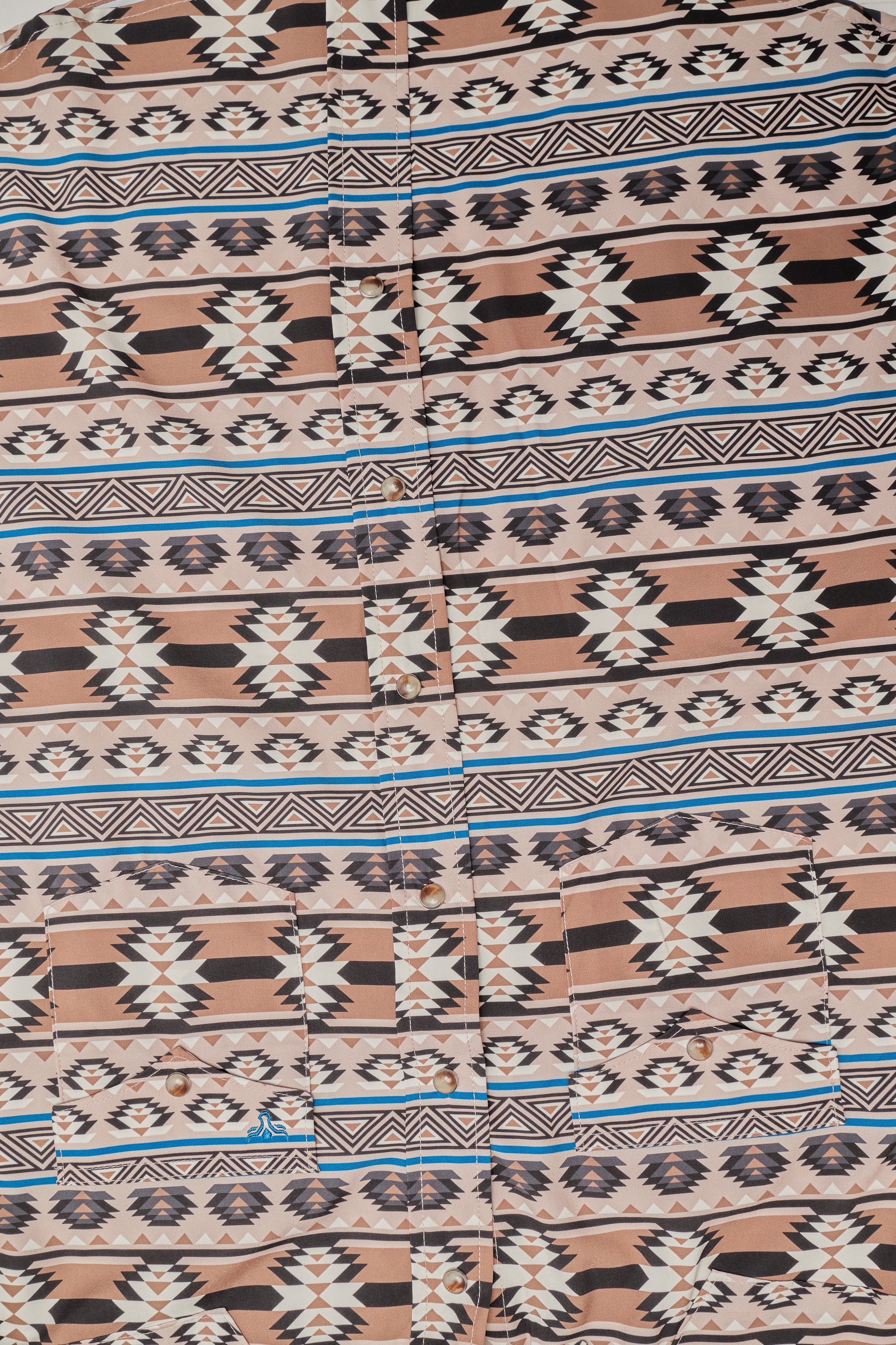 Men's Western Pearl Snap Aztec Print Shirt-MPS110L-1156