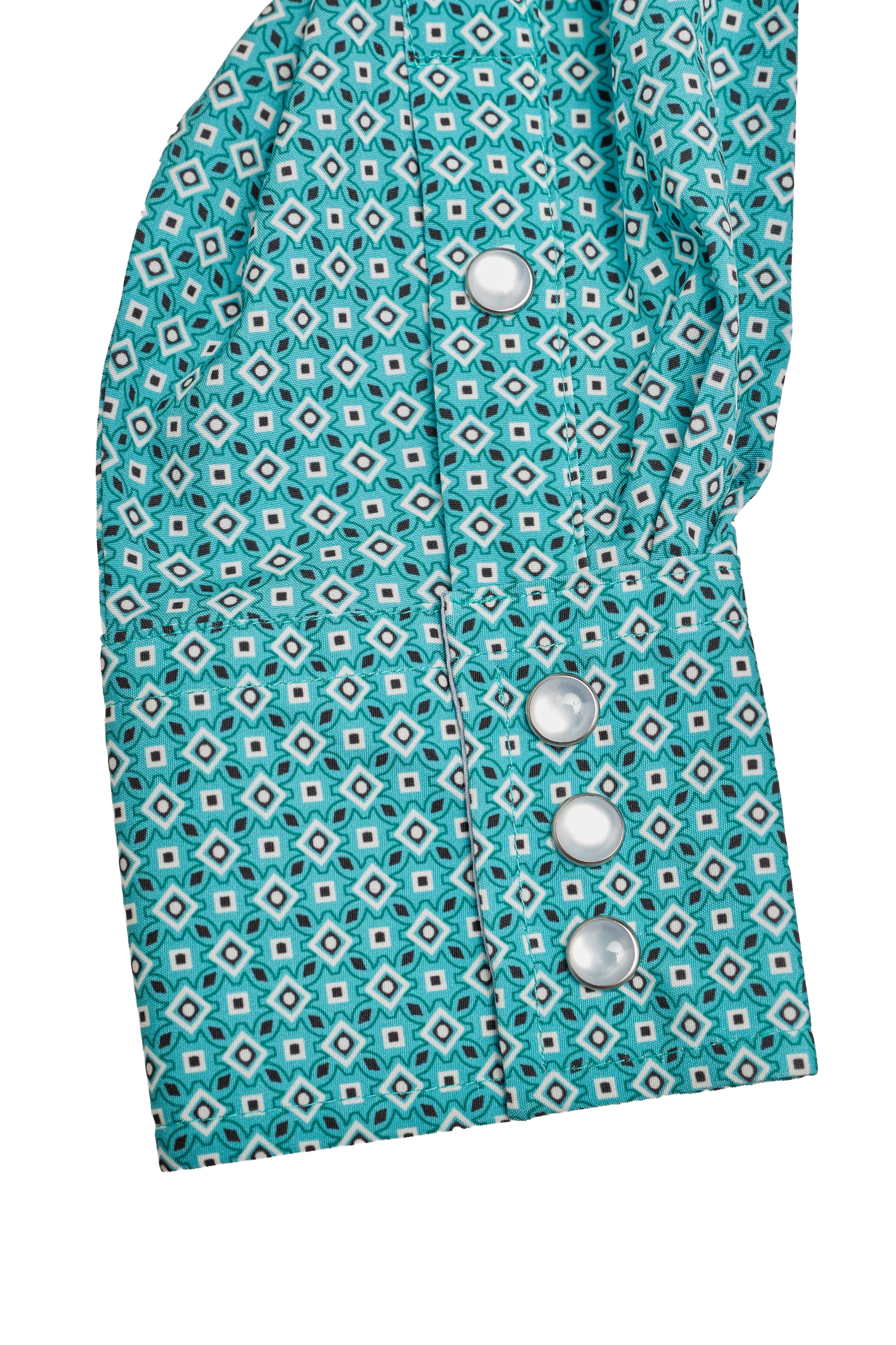 Men's Western Pearl Snap Aztec Print Shirt-MPS110L-1159