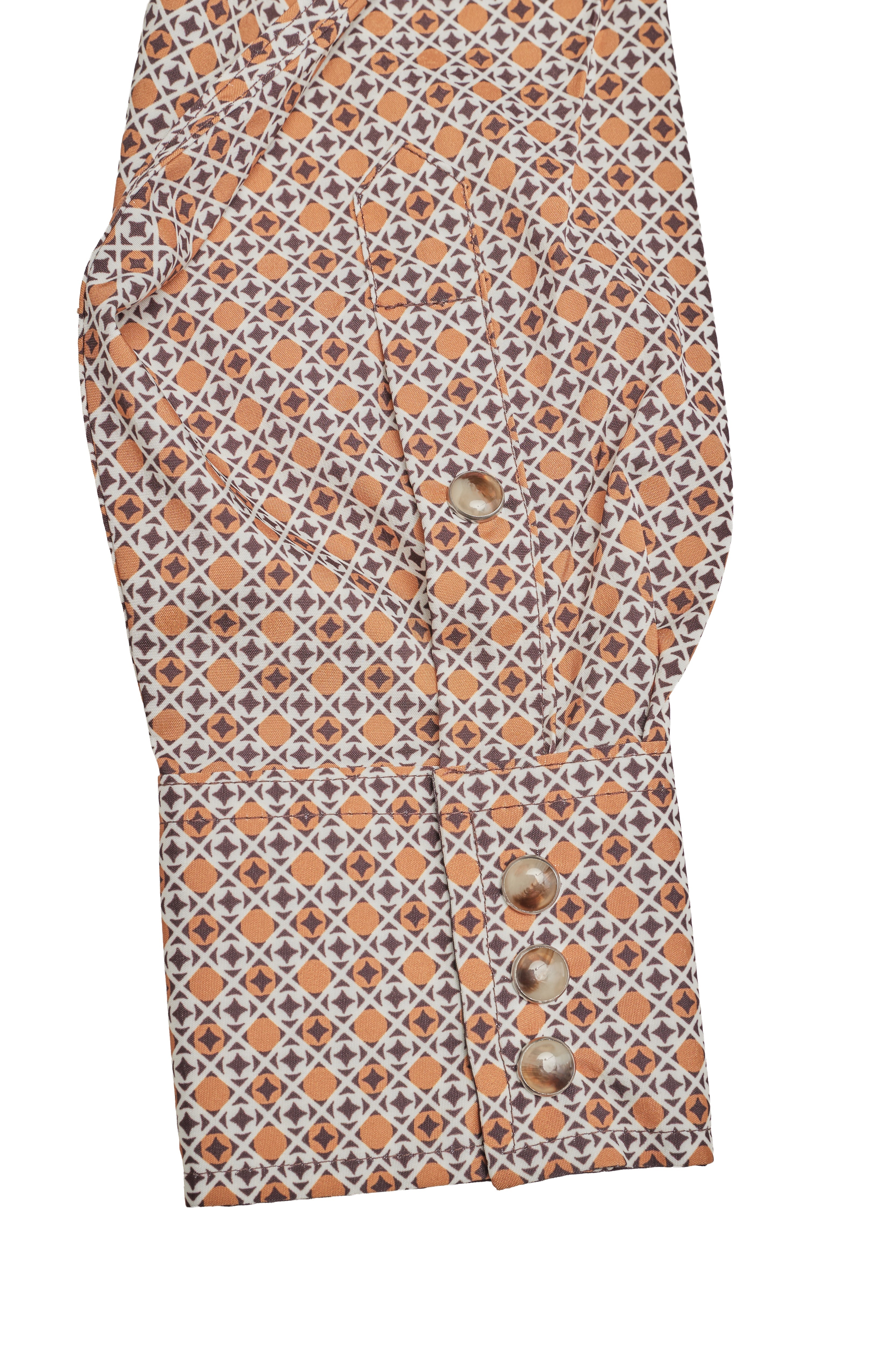 Men's Western Pearl Snap Aztec Print Shirt-MPS110L-1160
