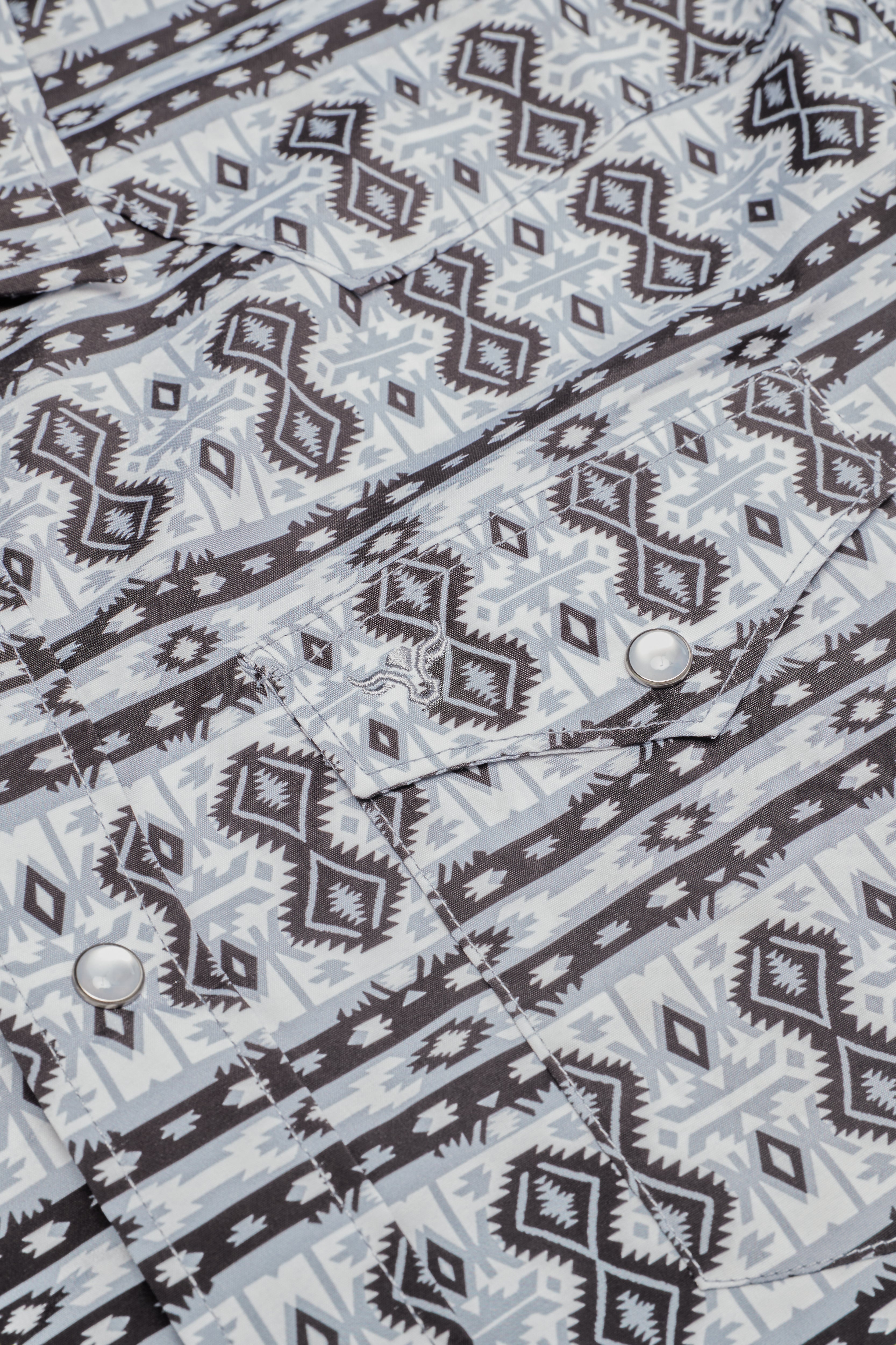 Men's Western Pearl Snap Aztec Print Shirt-MPS110L-1161