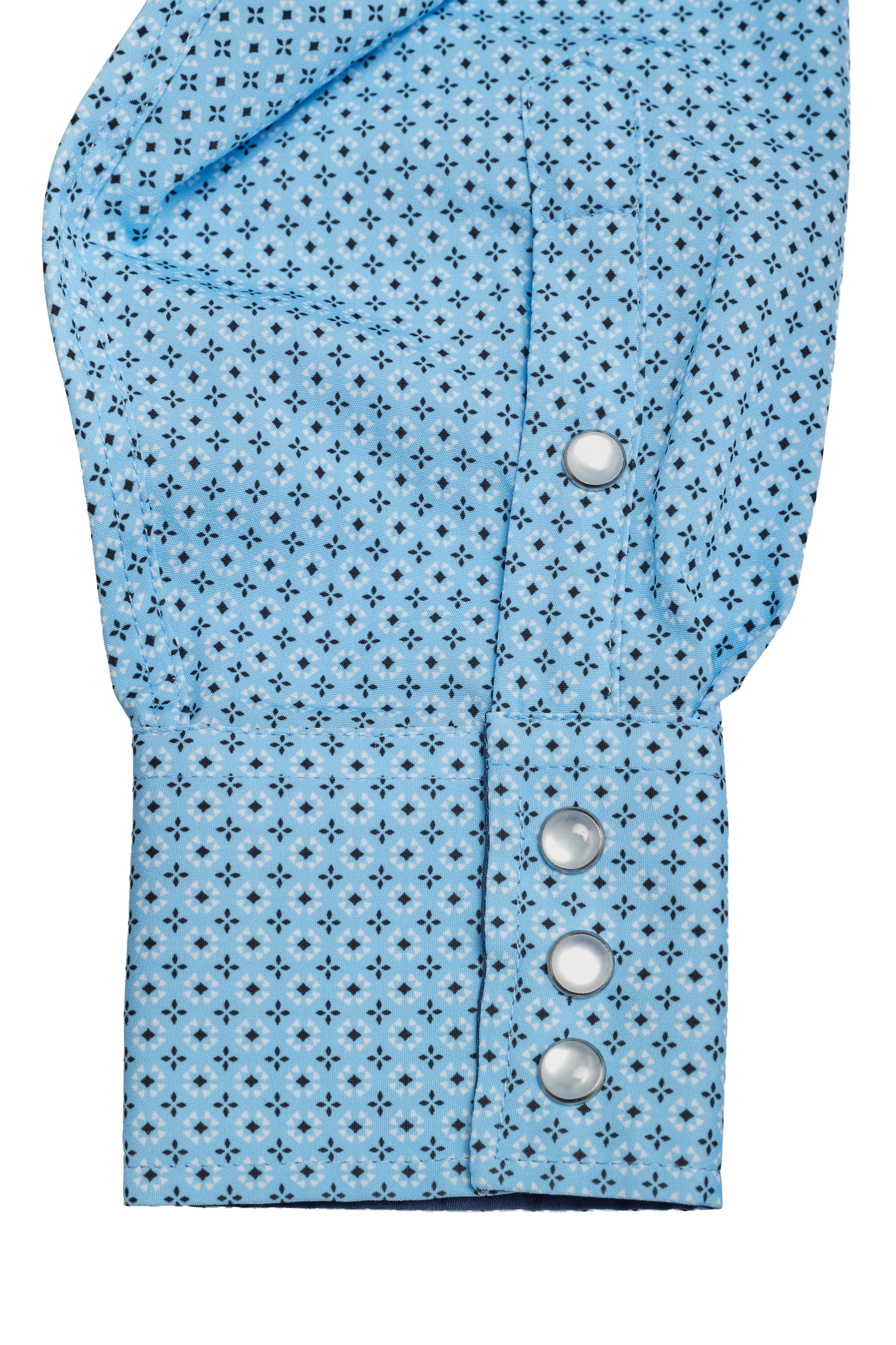 Men's Western Pearl Snap Aztec Print Shirt-MPS110L-1163