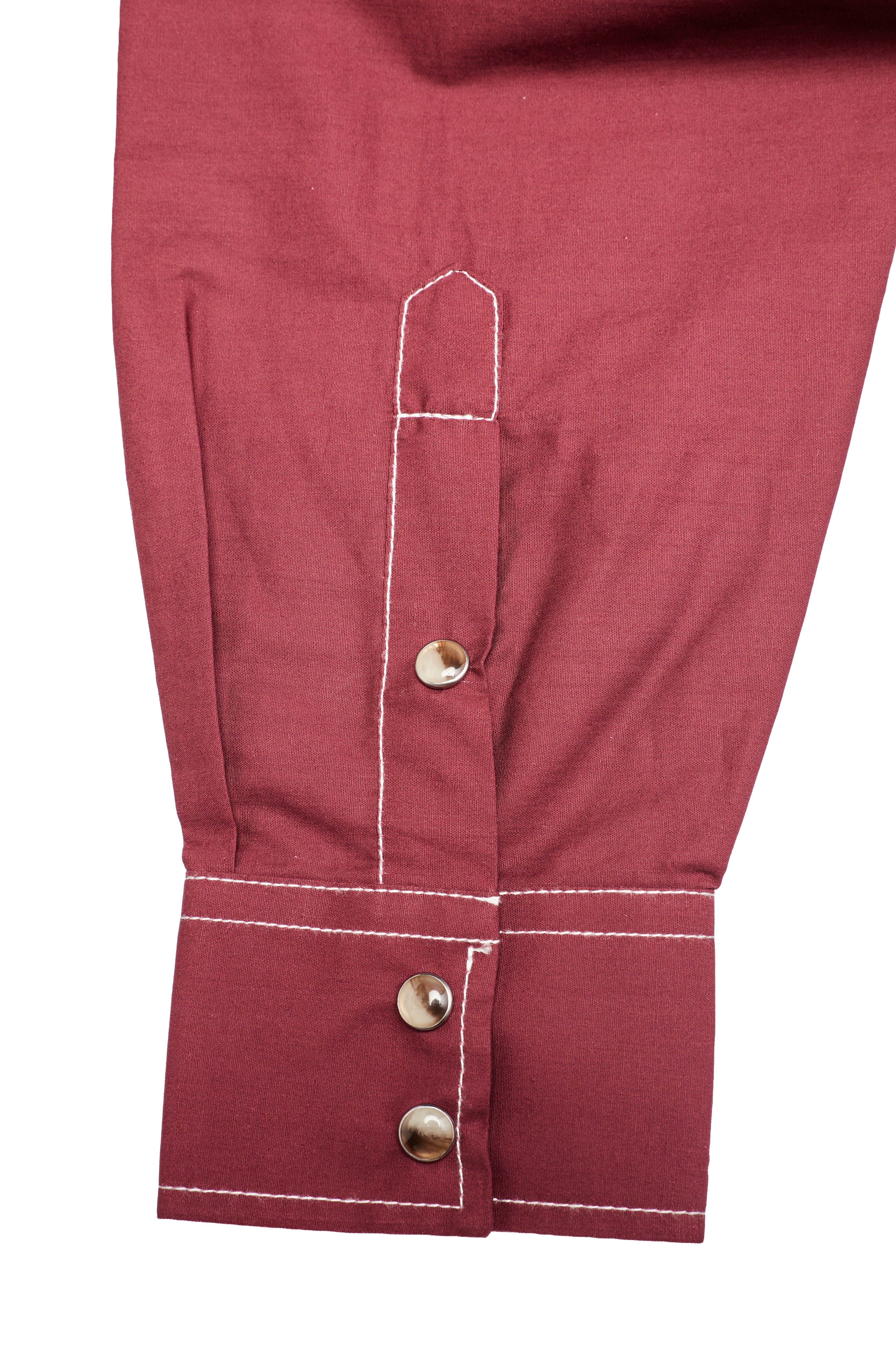 Men's Western Pearl Snap Print Shirt-PS100L-1088