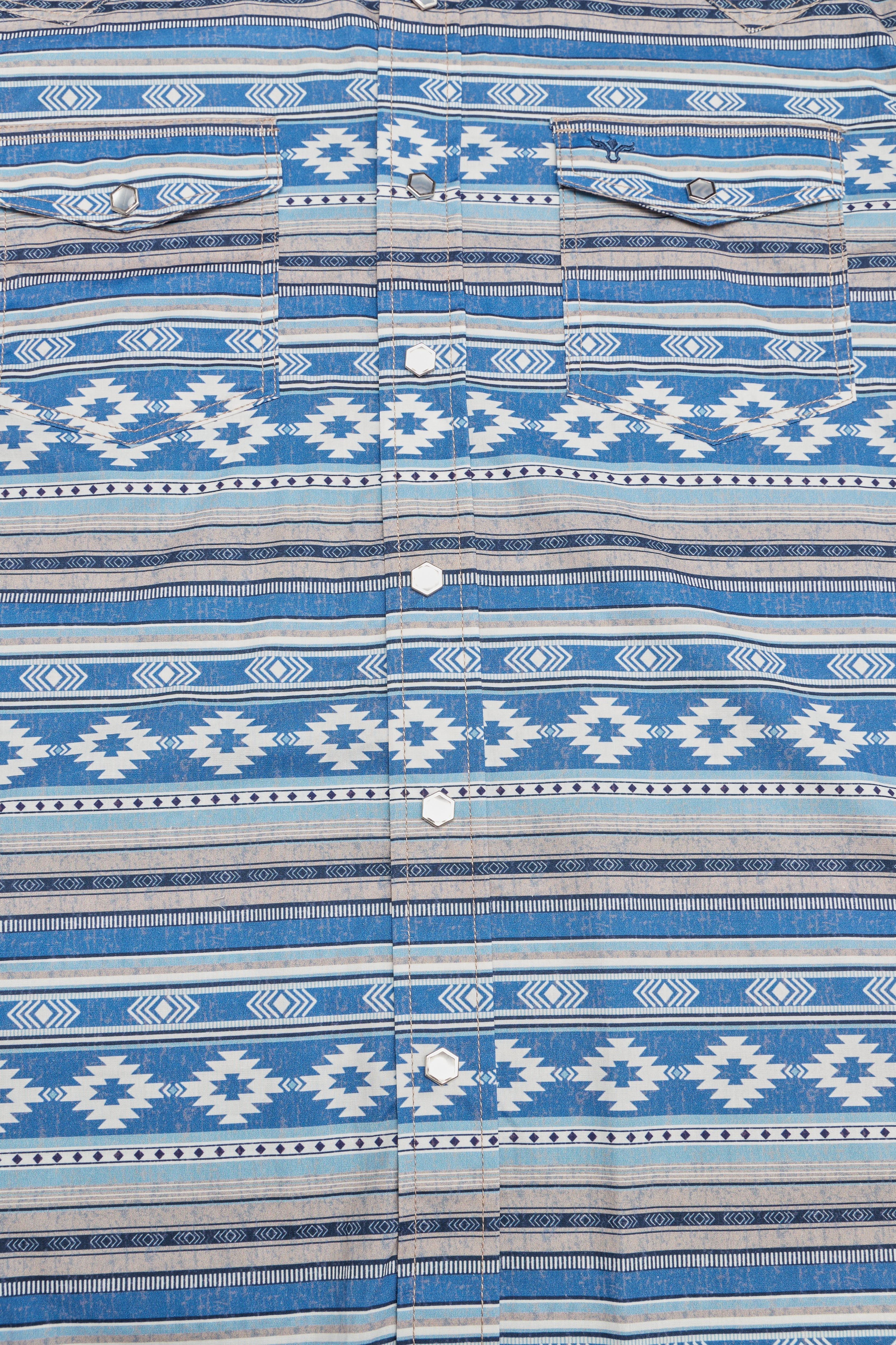 Men's Western Pearl Snap Print Shirt-PS100L-1119