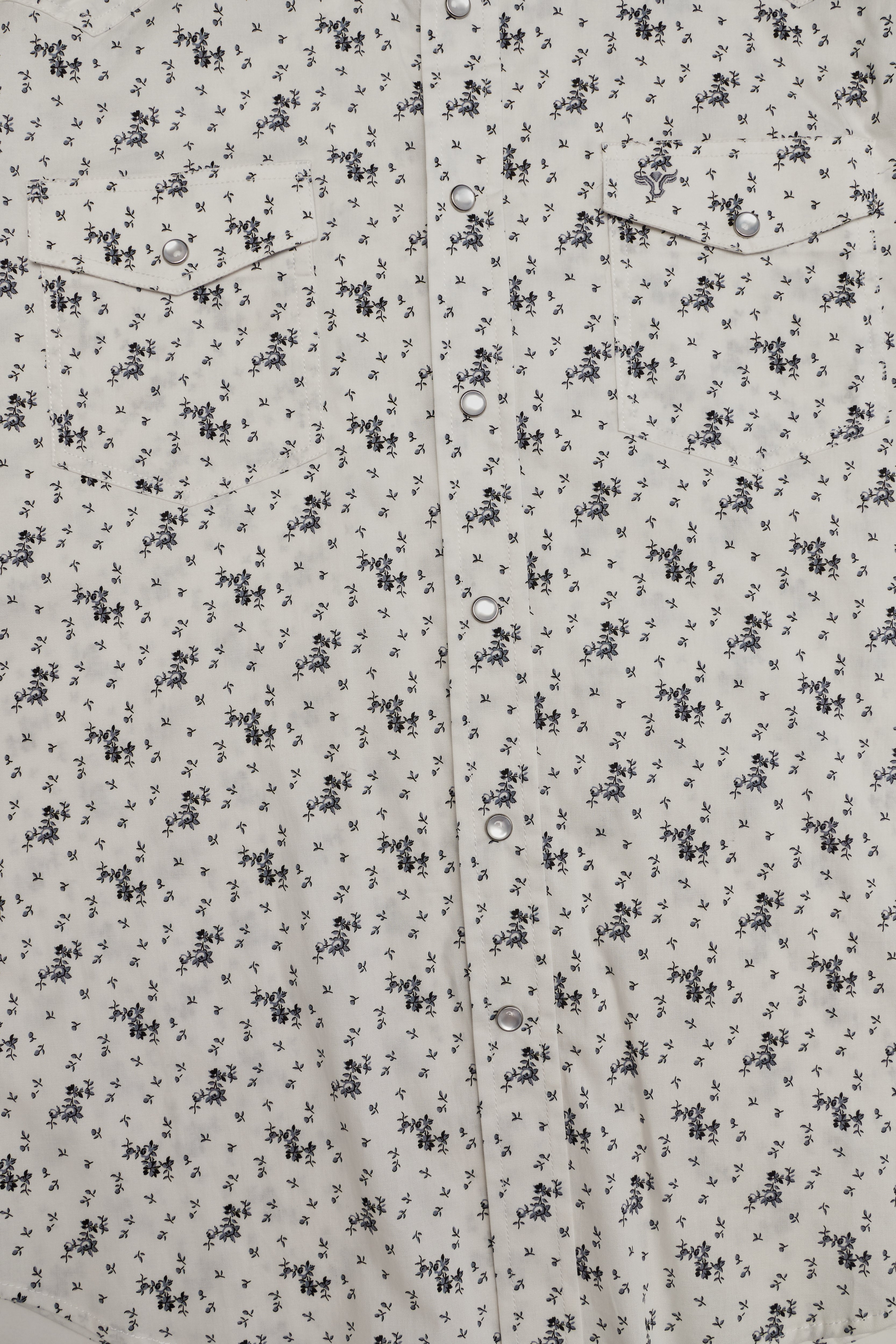 Men's Western Pearl Snap Print Shirt-PS100L-1121