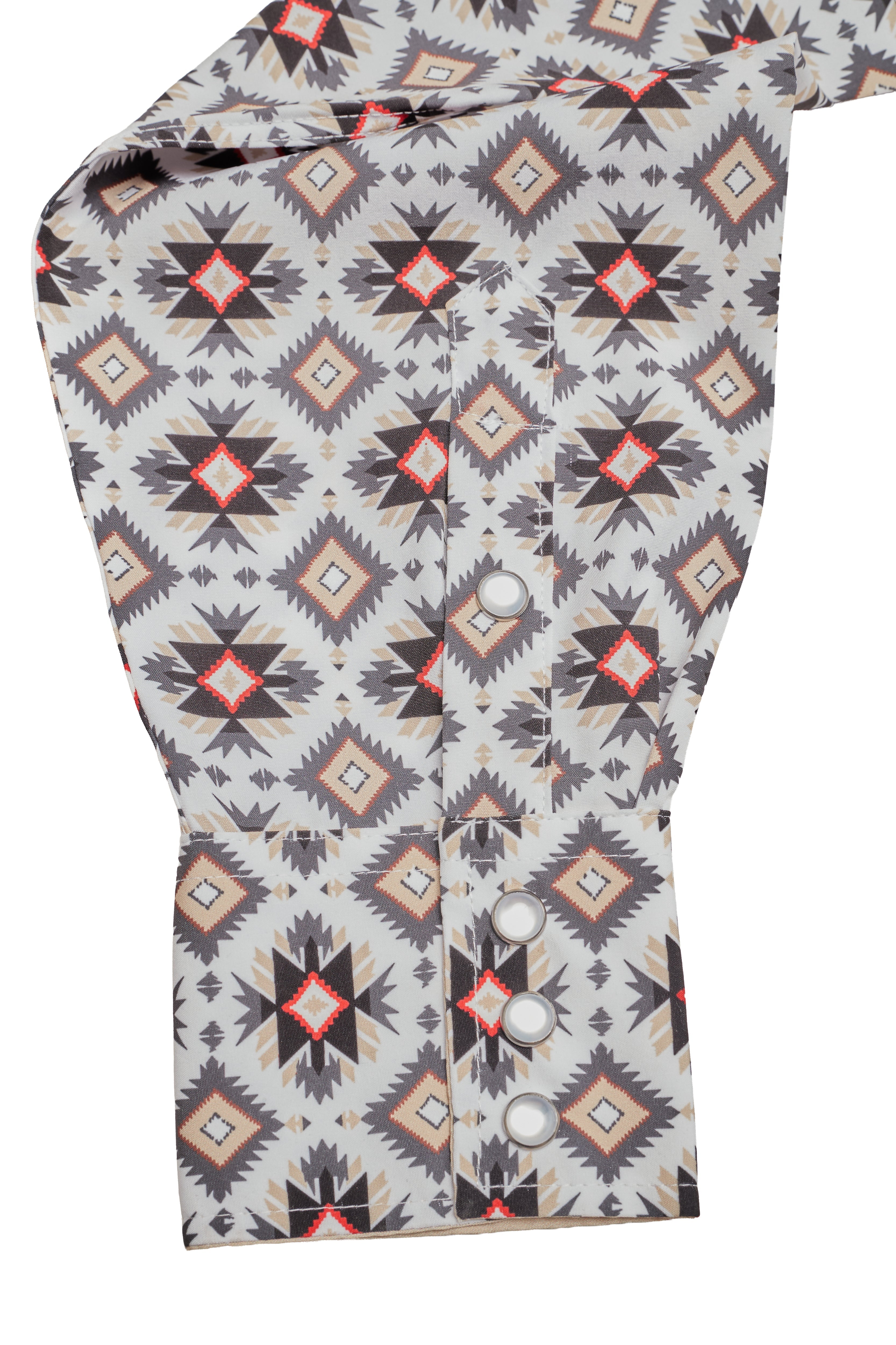 Men's Western Pearl Snap Aztec Print Shirt-MPS110L-1119