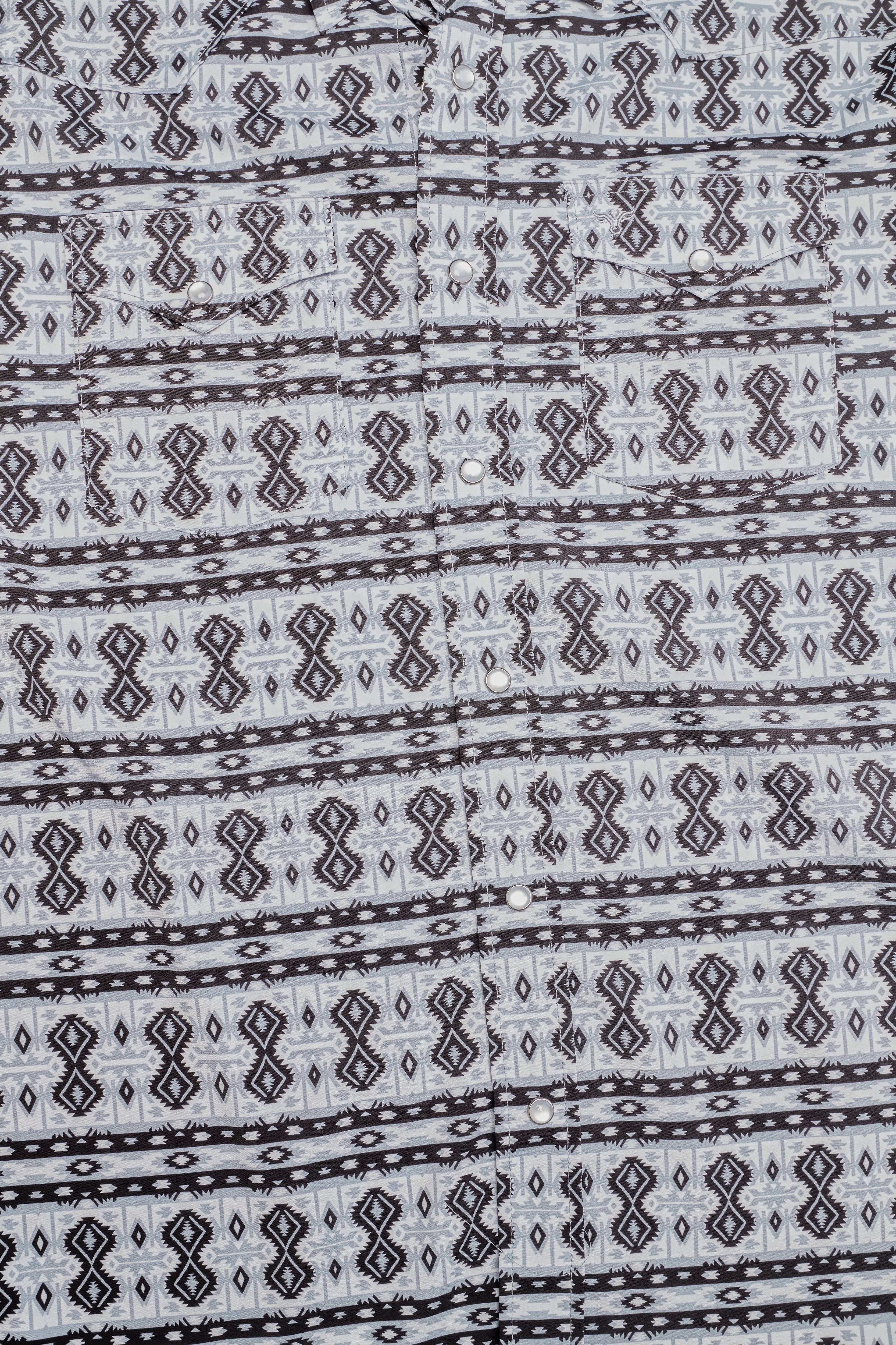 Men's Western Pearl Snap Aztec Print Shirt-MPS110L-1161