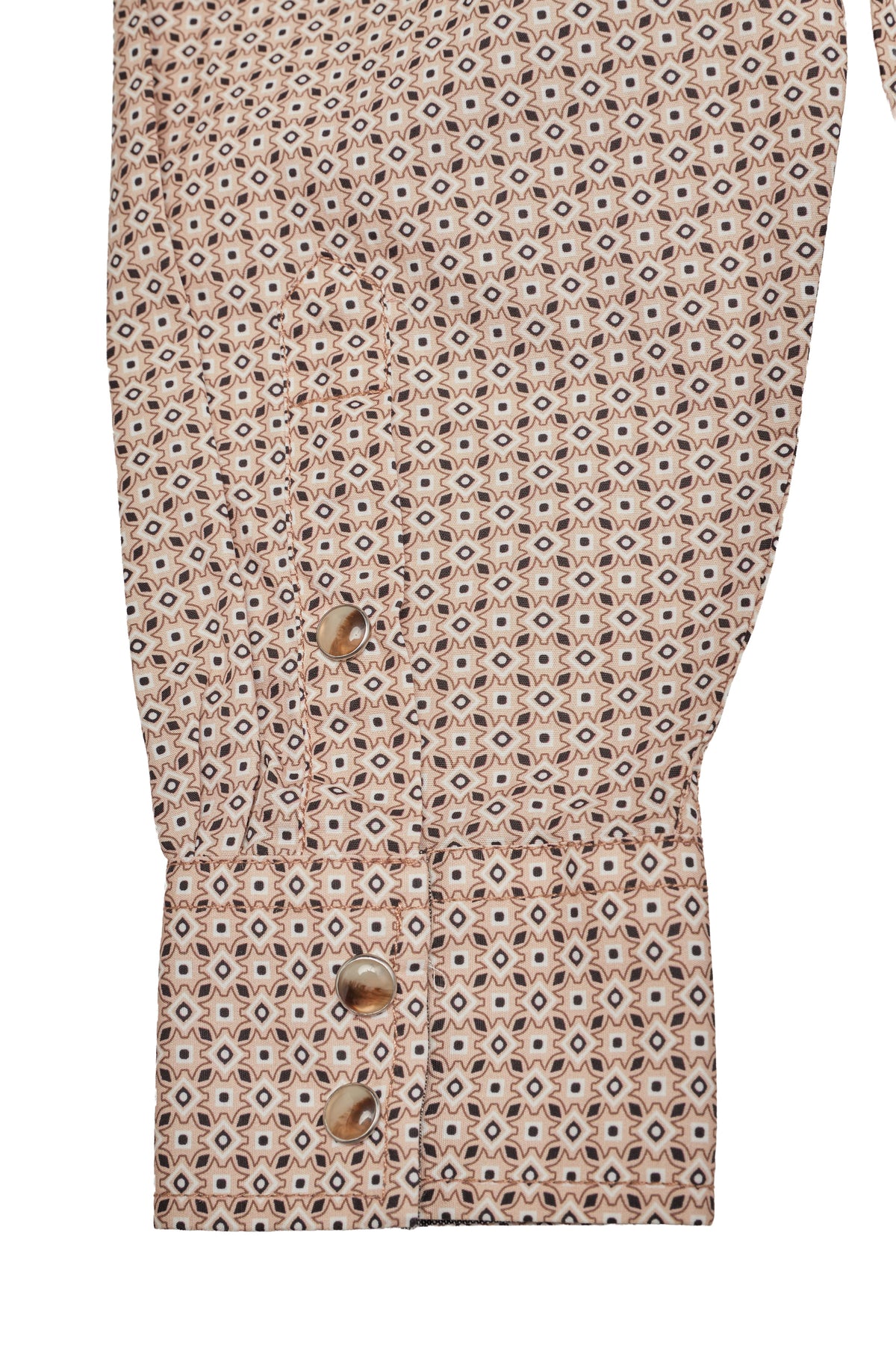 Men's Western Pearl Snap Print Shirt-PS100L-1082
