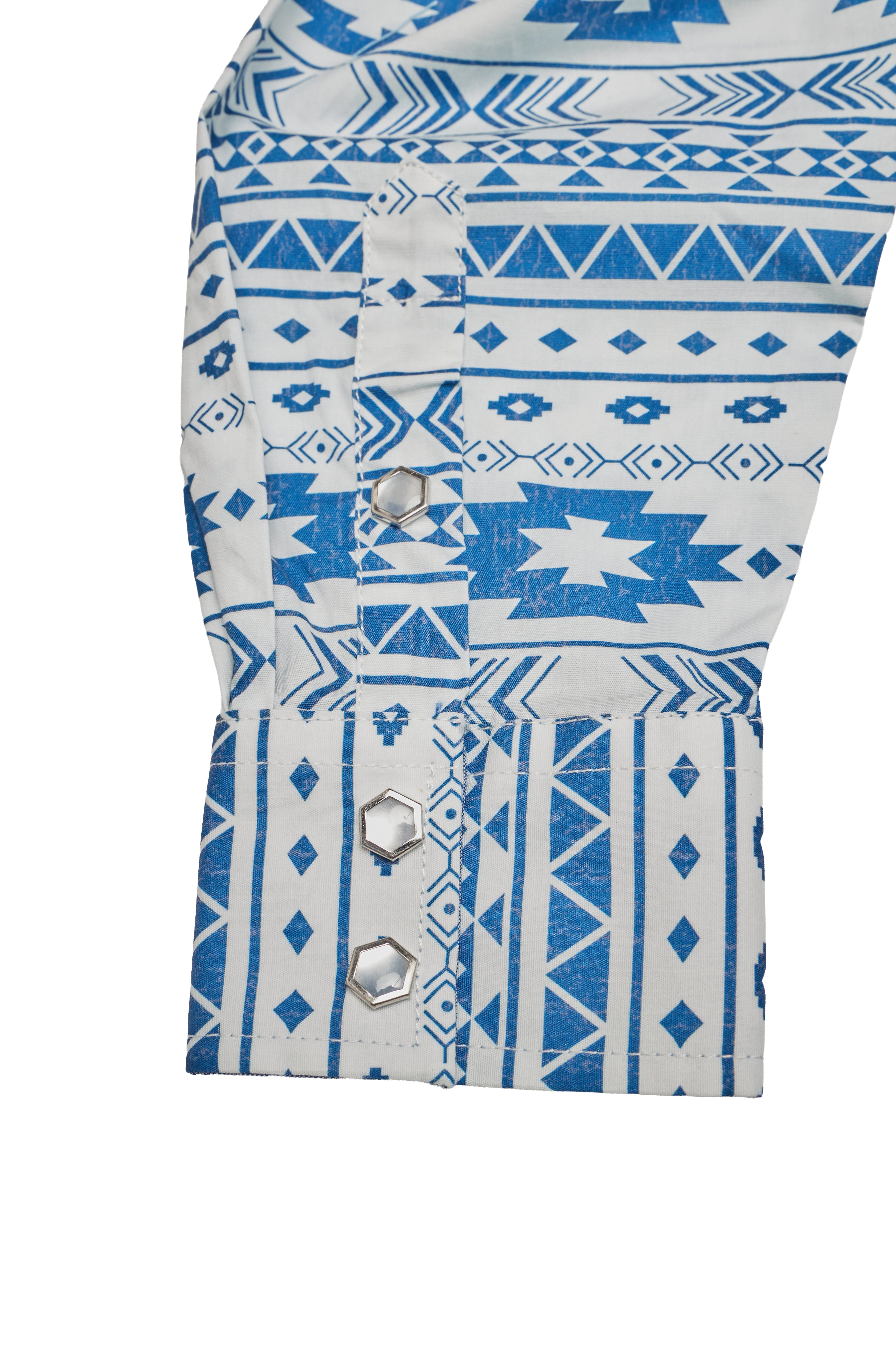 Men's Western Pearl Snap Print Shirt-PS100L-1113