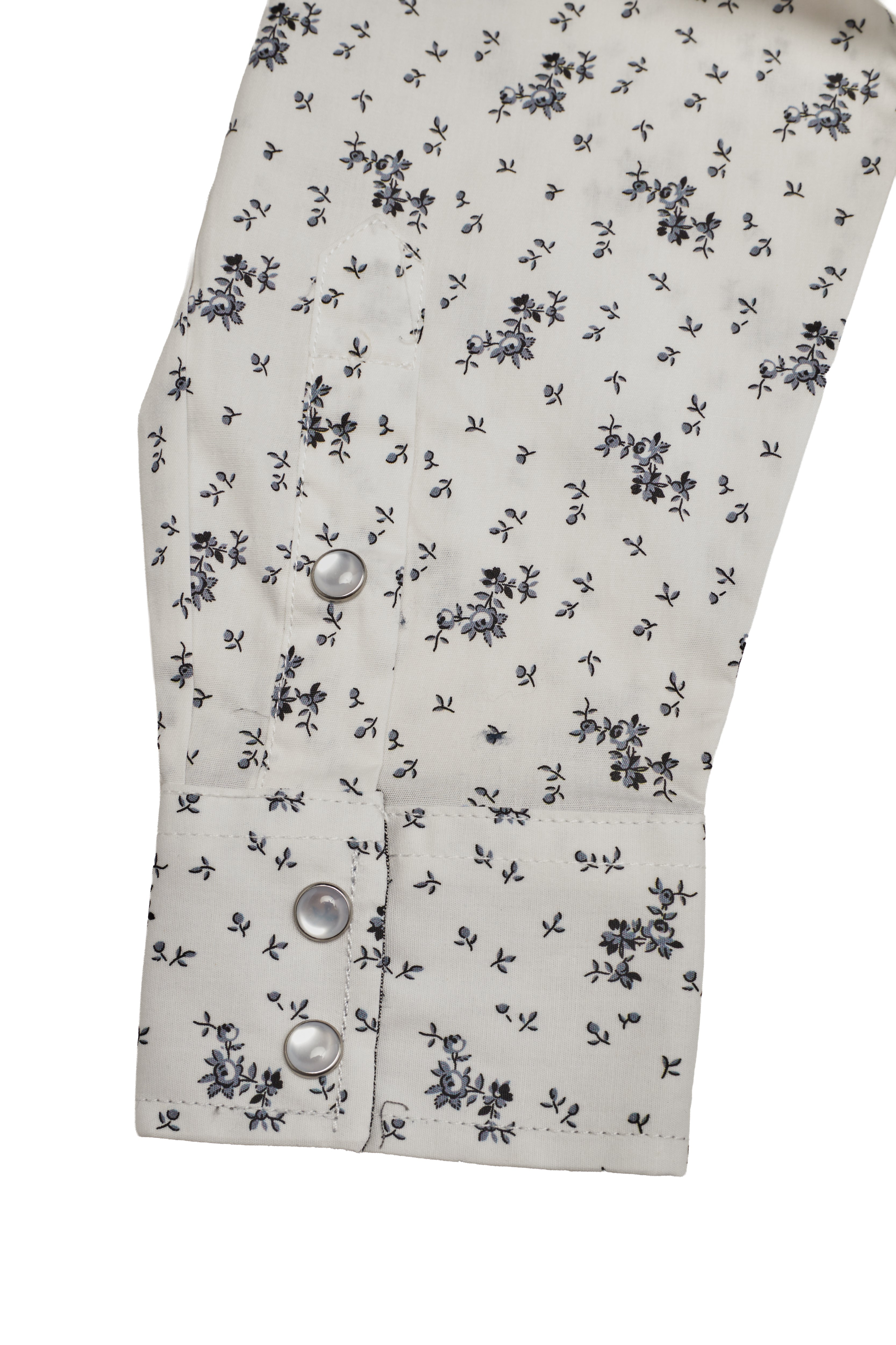 Men's Western Pearl Snap Print Shirt-PS100L-1121
