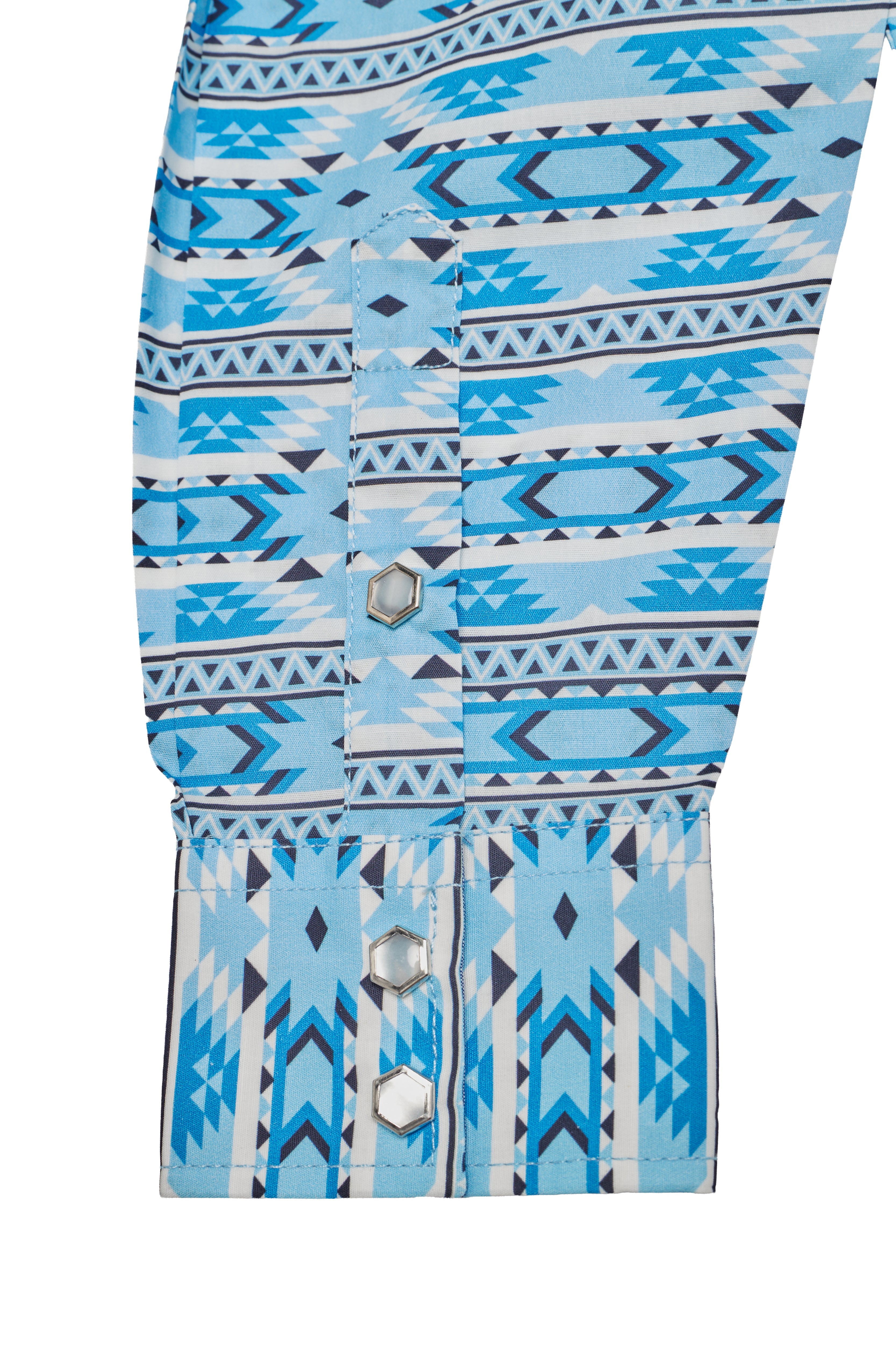 Men's Western Pearl Snap Print Shirt-PS100L-1124