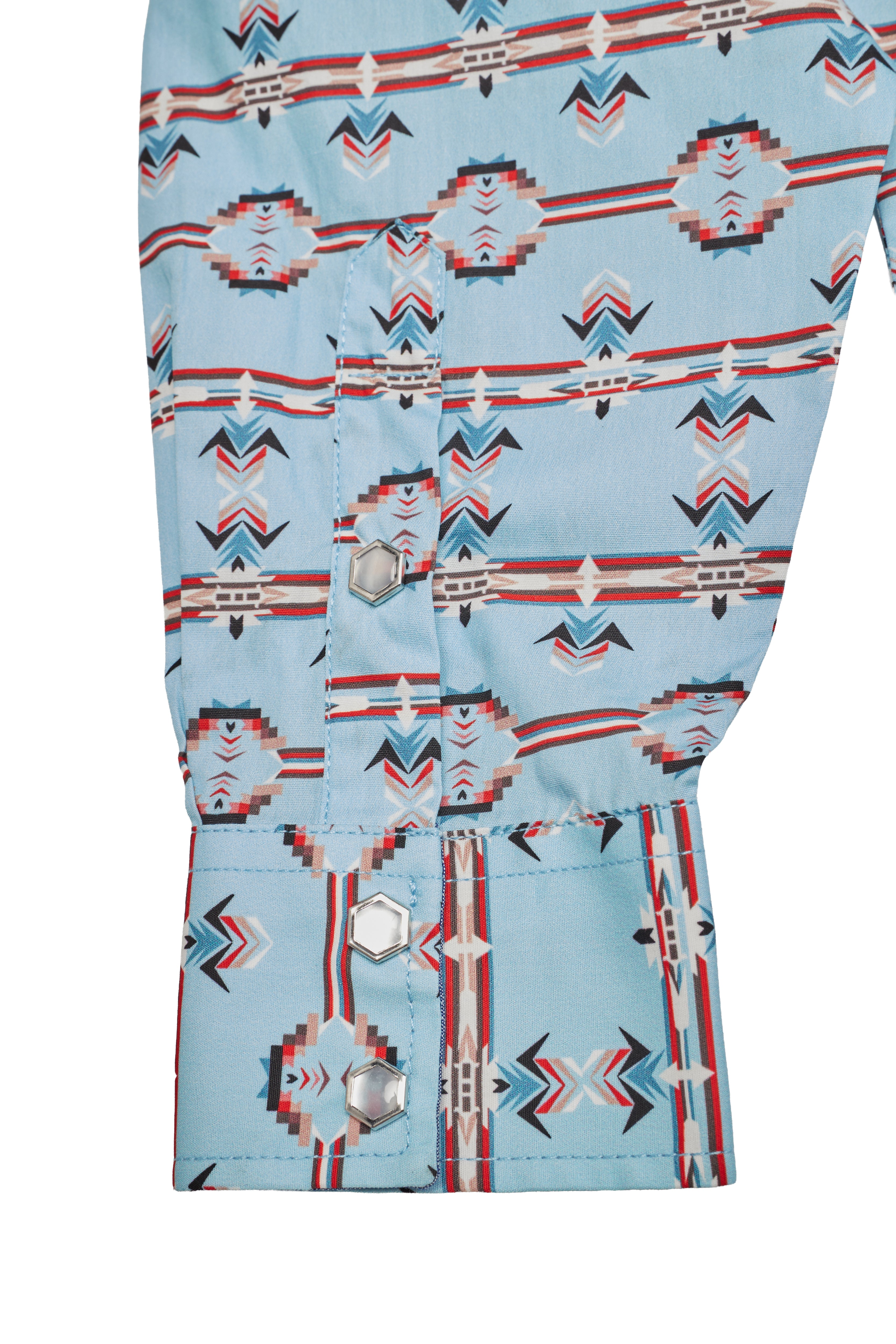 Men's Western Pearl Snap Print Shirt-PS100L-1142