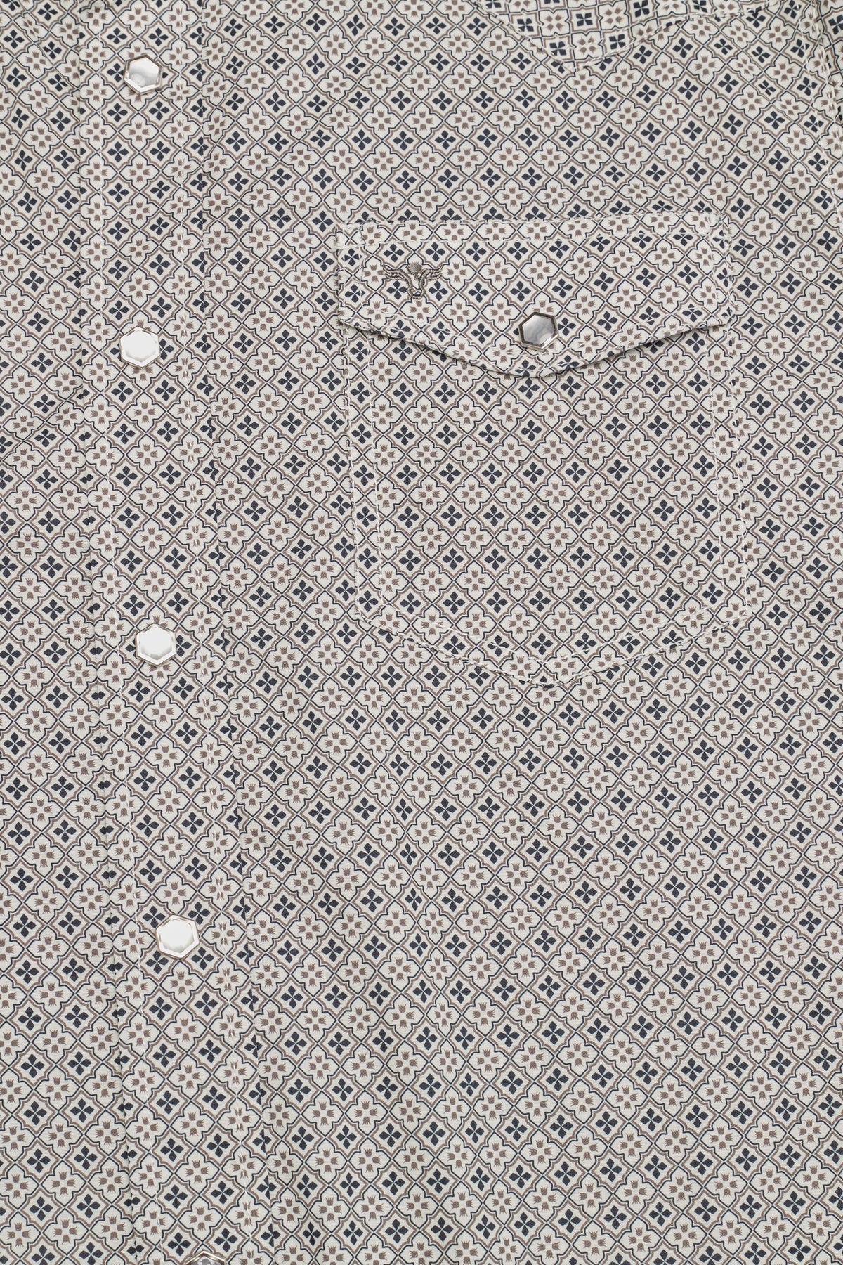Men's Western Pearl Snap Print Shirt-PS100L-1108