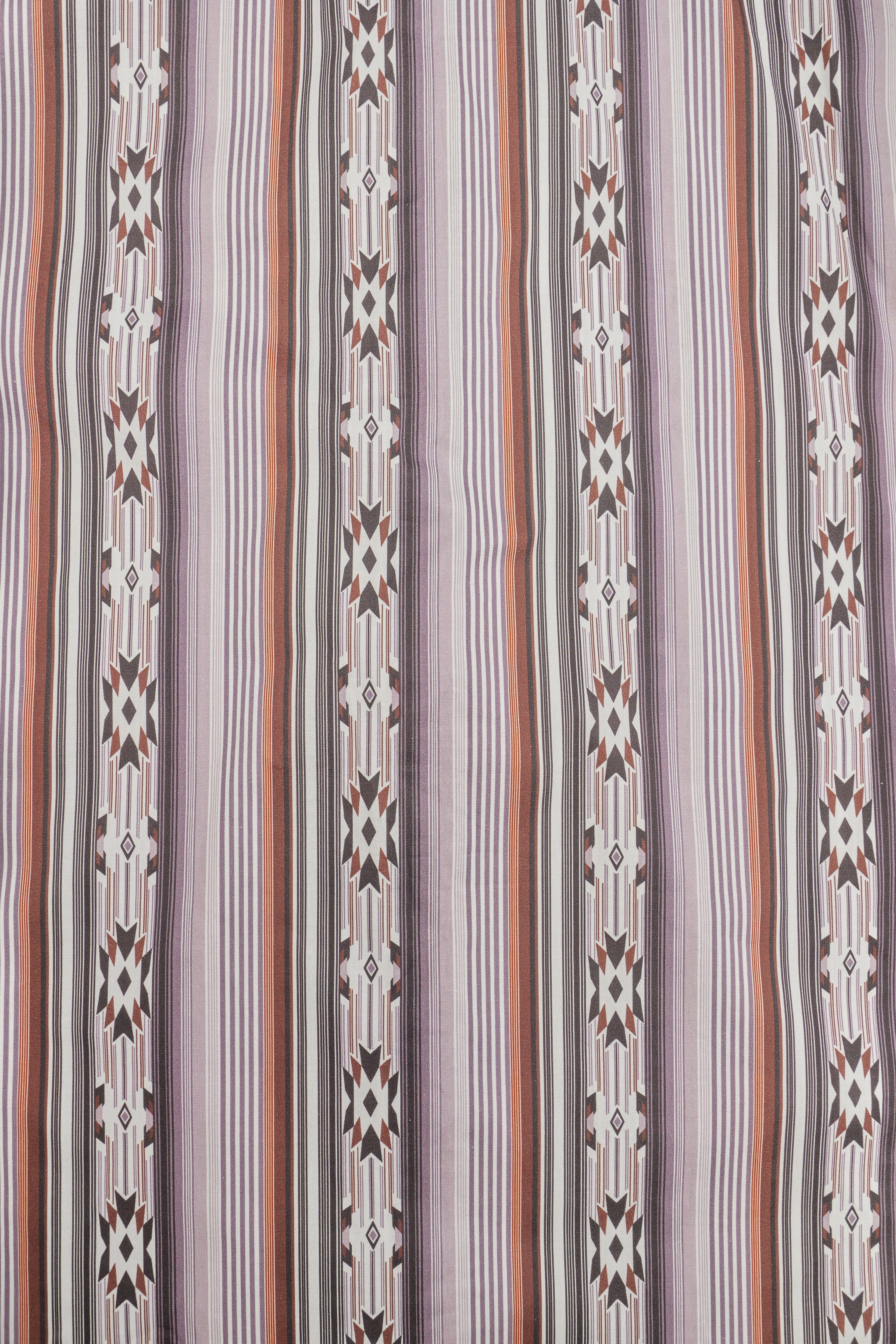 Men's Western Pearl Snap Print Shirt-PS100L-1115