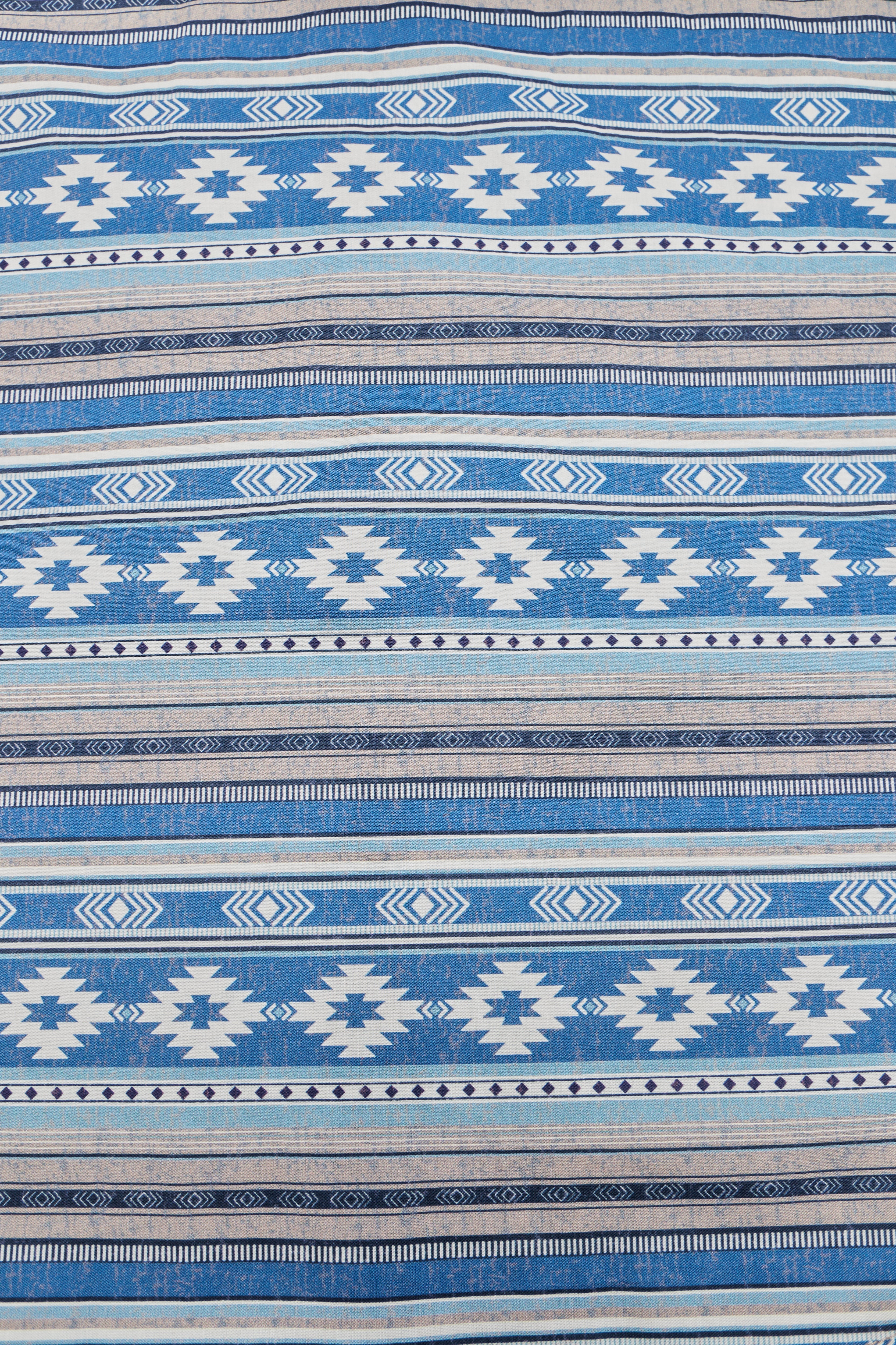 Men's Western Pearl Snap Print Shirt-PS100L-1119