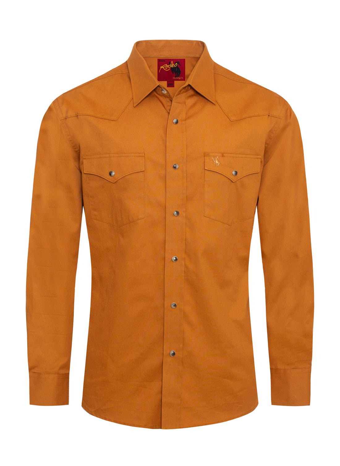 Men's Western Solid Twill Shirt-AC108L-COGNAC - Rodeo Clothing wholesale 