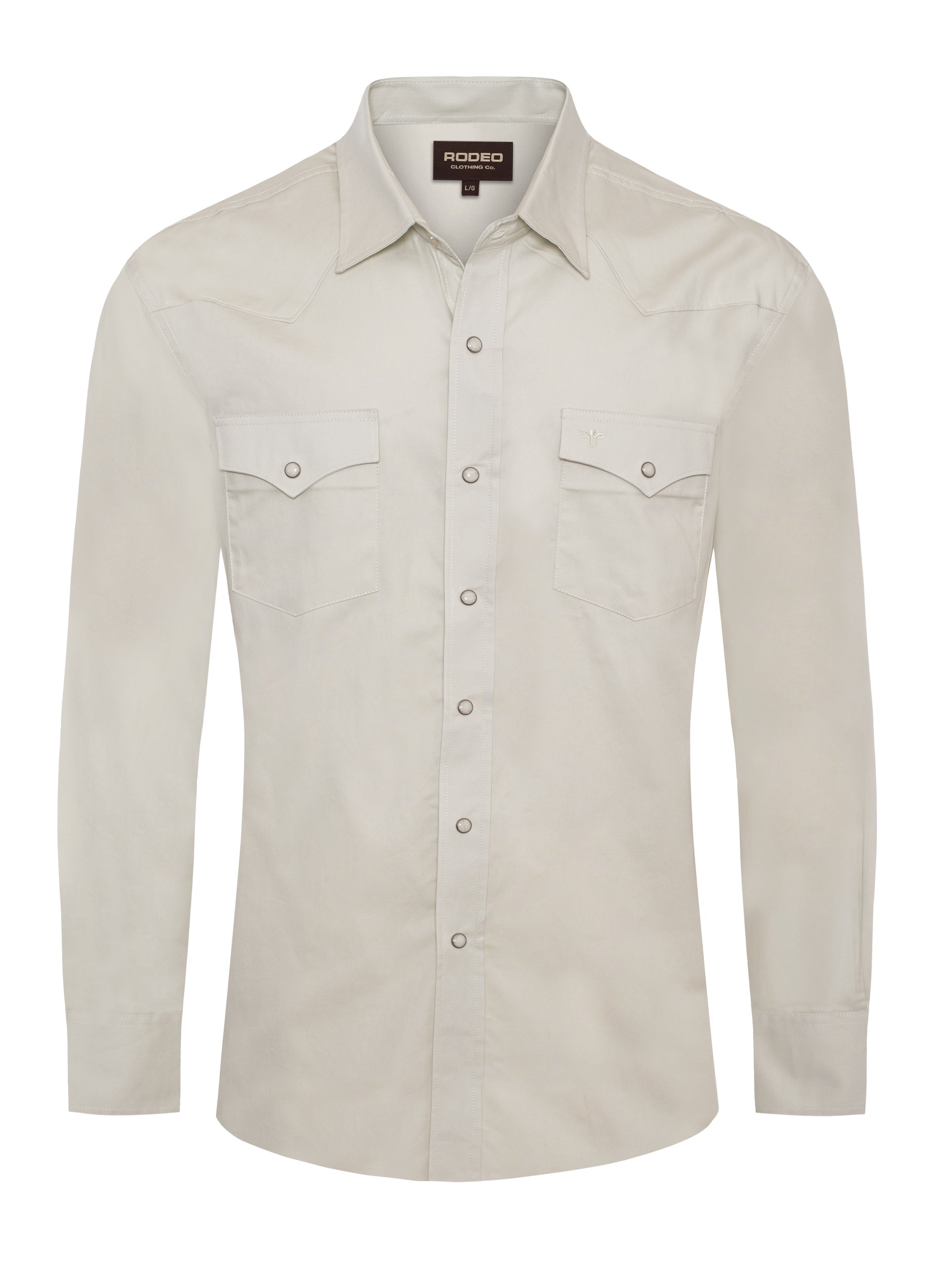 Men's Western Solid Twill Shirt-AC108L-IVORY Pack B(1S-2M-2L-1XL)