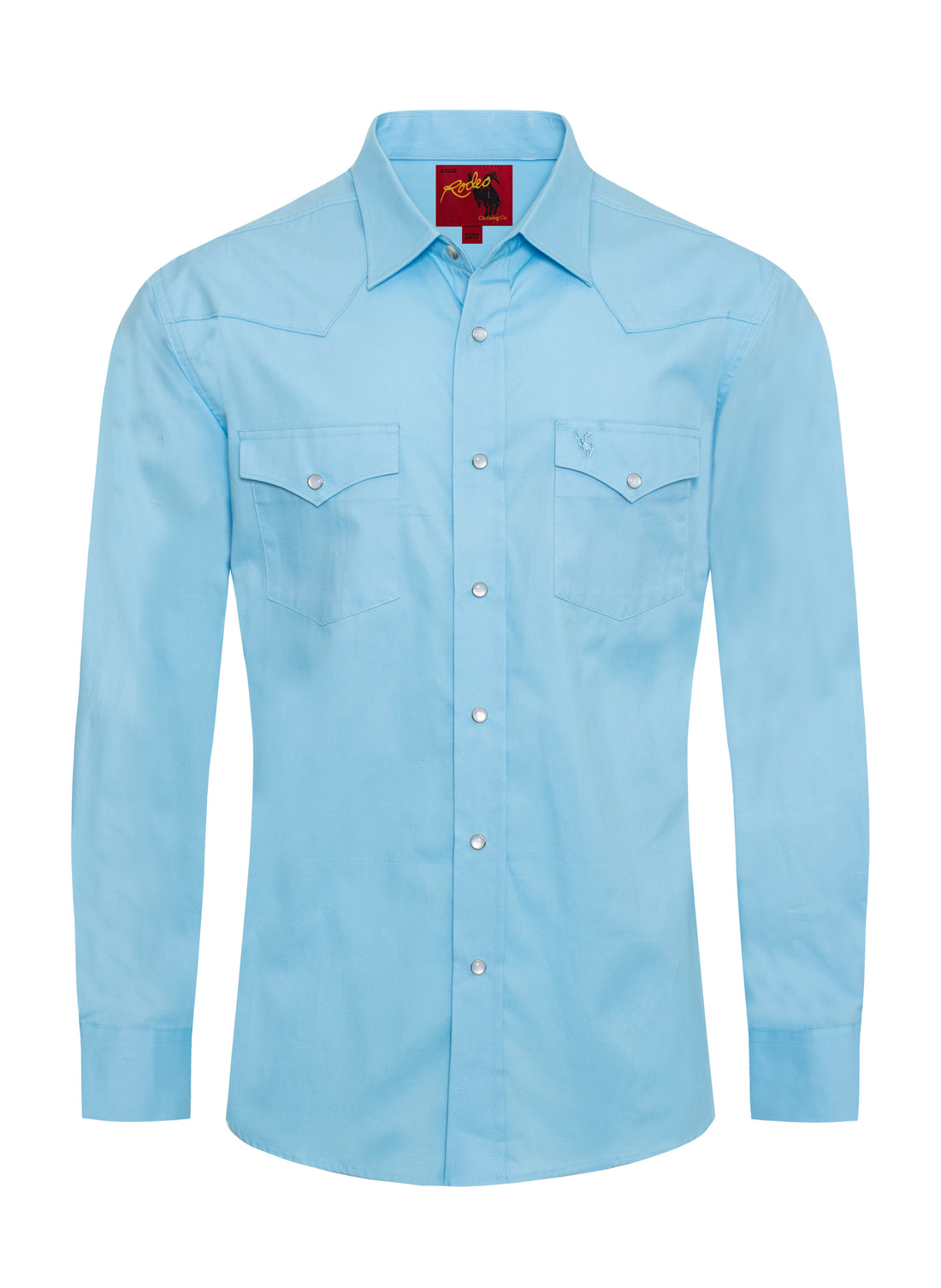 Men's Western Solid Twill Shirt-AC108L-LT BLUE - Rodeo Clothing wholesale 