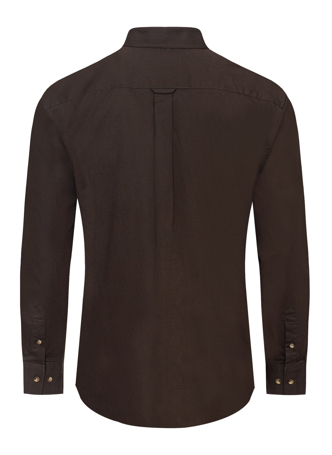 Men’s Solid Western 100% Cotton Twill Button Down Shirt-AC110L-BROWN