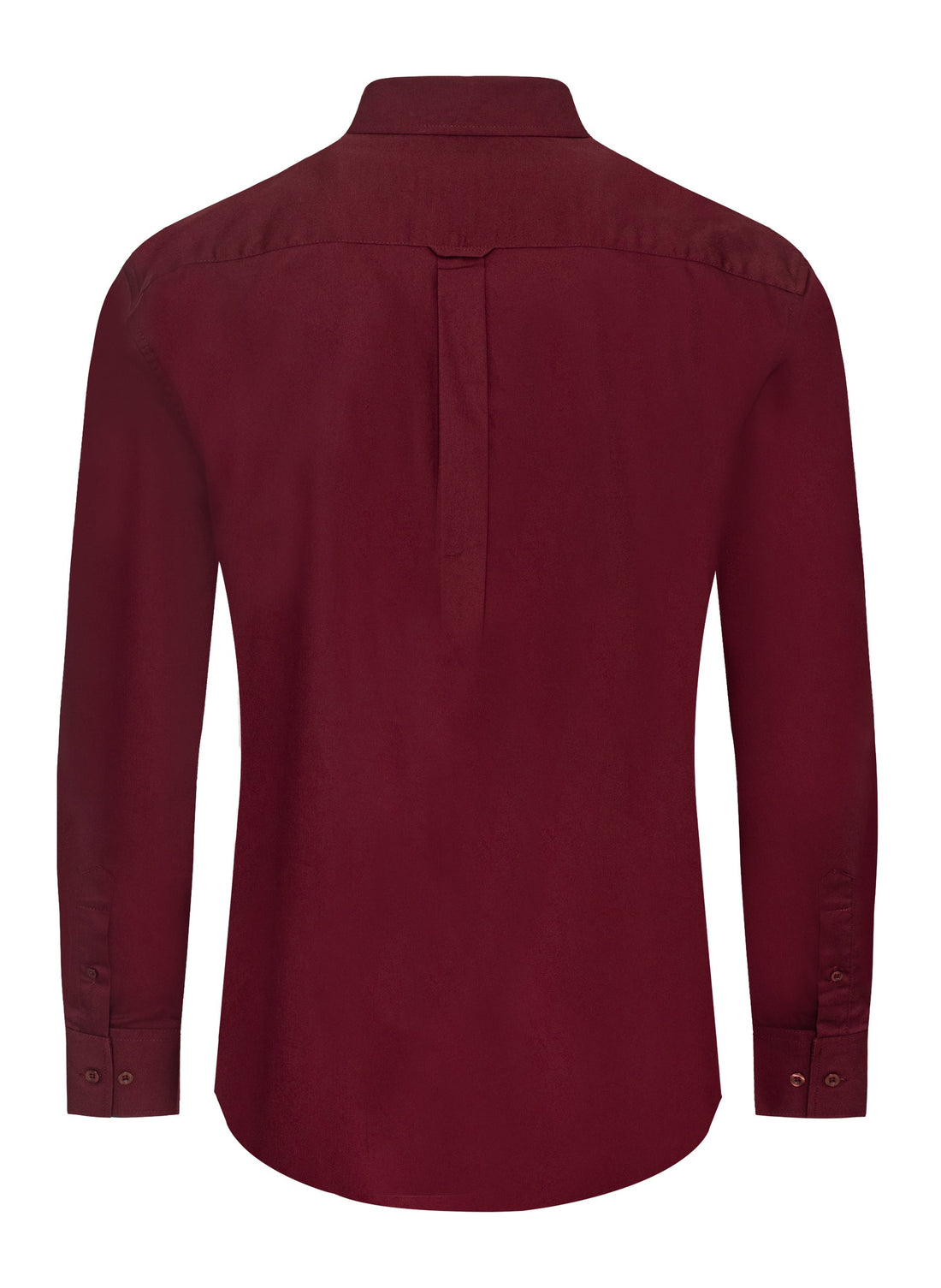 Men’s Solid Western 100% Cotton Twill Button Down Shirt-AC110L-BURGUNDY