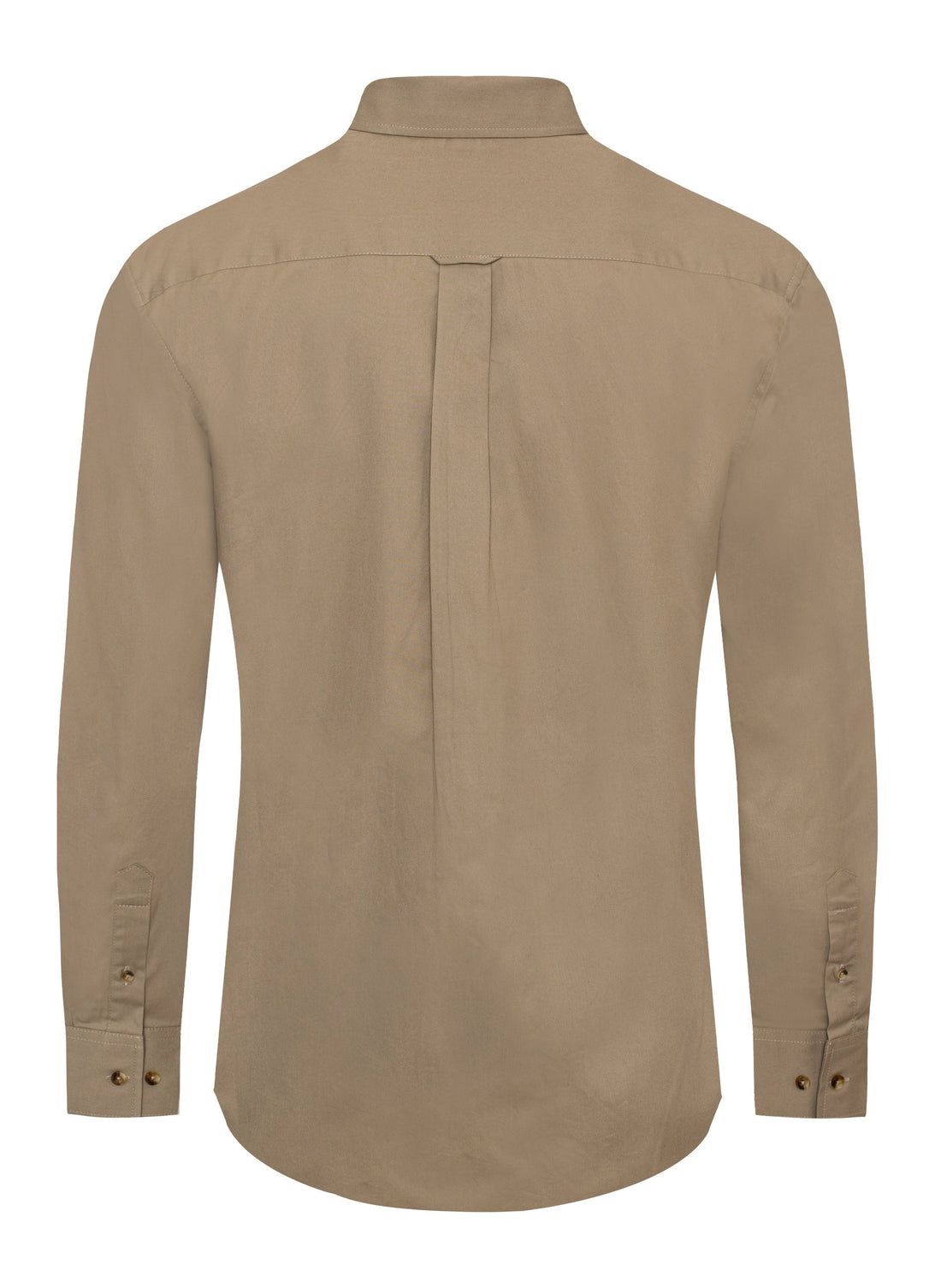 Men’s Solid Western 100% Cotton Twill Button Down Shirt-AC110L-KHAKI