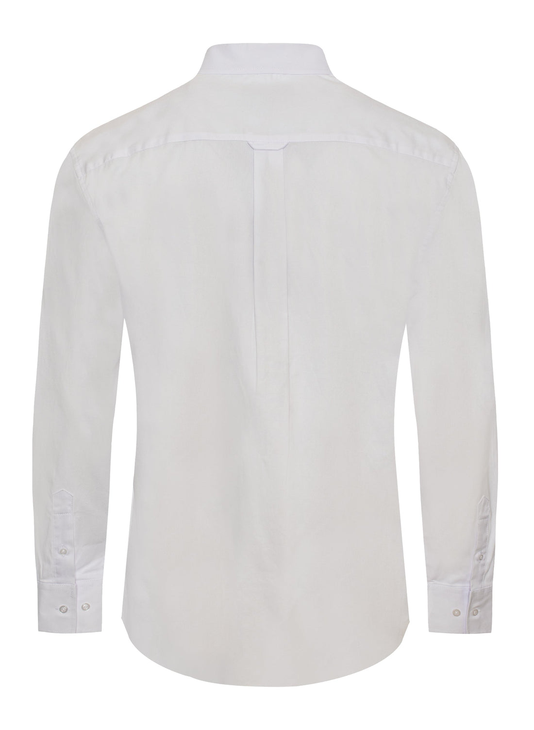 Men’s Solid Western 100% Cotton Twill Button Down Shirt-AC110L-WHITE